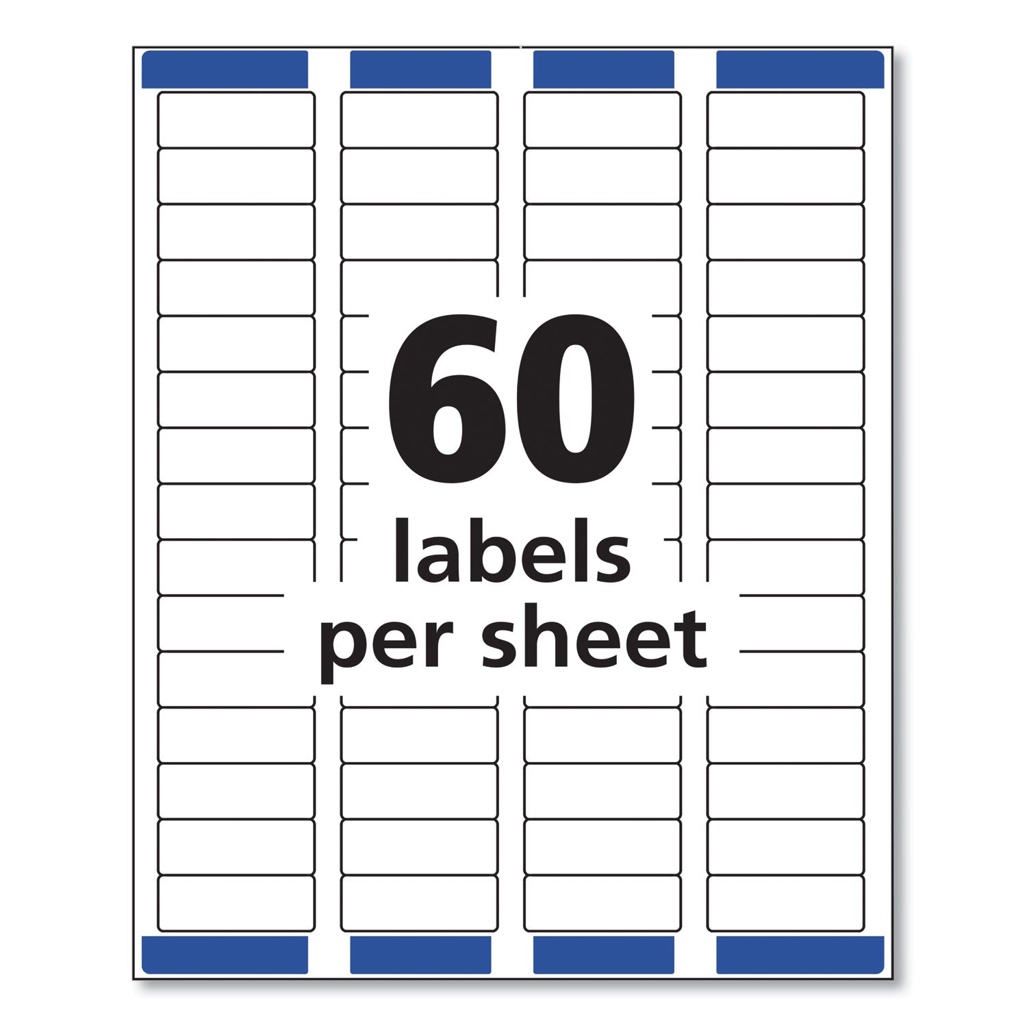 Avery® Easy Peel White Address Labels W/ Sure Feed Technology, Laser Printers, 0.66 X 1.75, White, 60/sheet, 100 Sheets/pack