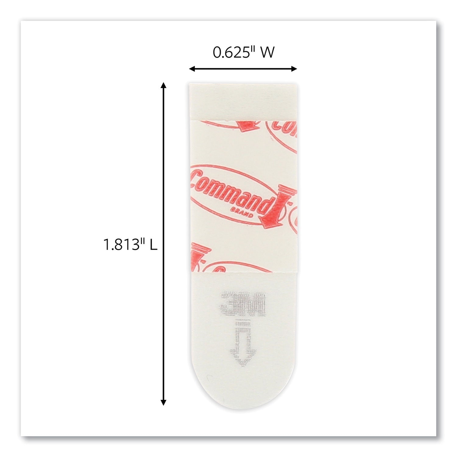 Command™ Poster Strips, Removable, Holds Up To 1 Lb Per Pair, 0.63 X 1.75, White, 136/pack