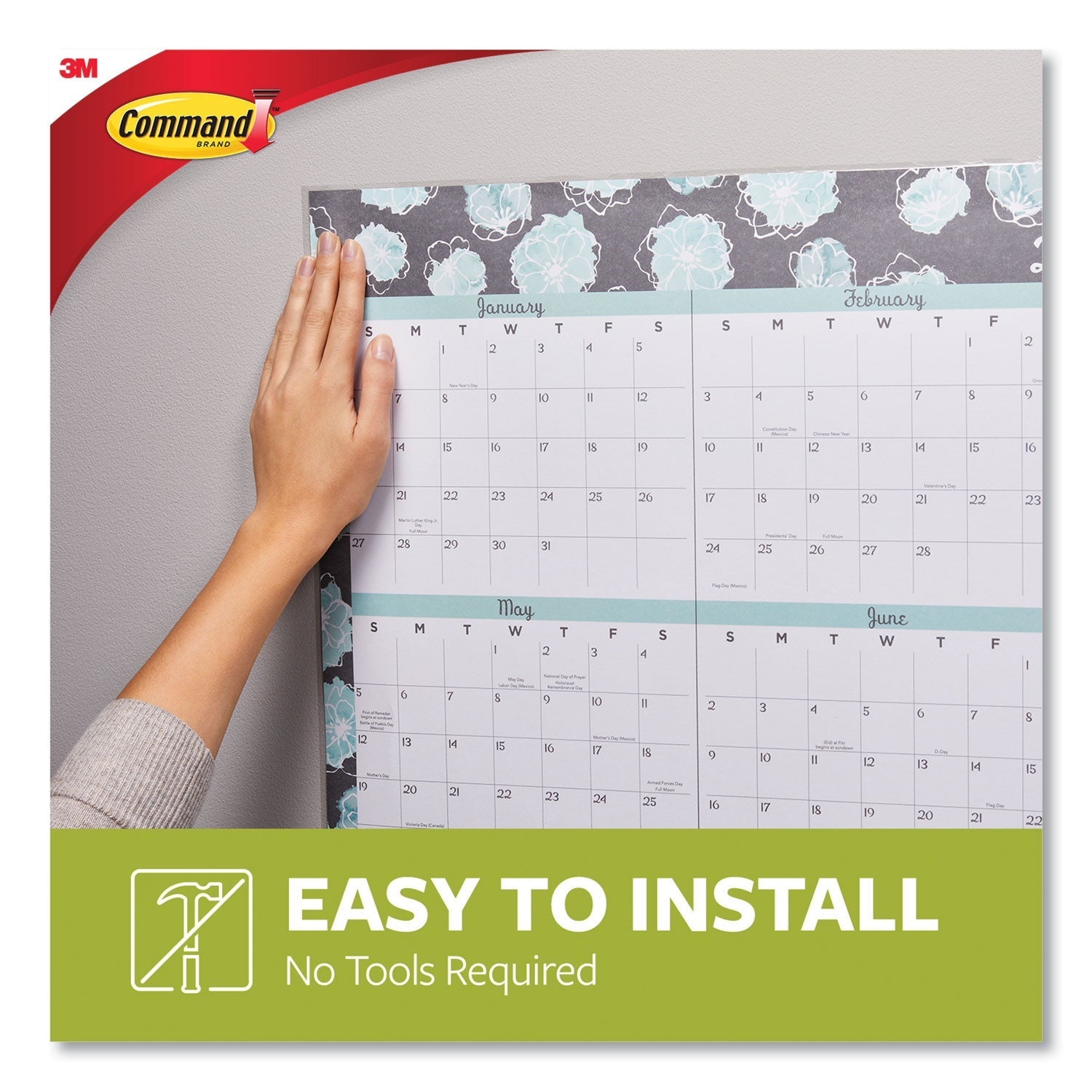 Command™ Poster Strips, Removable, Holds Up To 1 Lb Per Pair, 0.63 X 1.75, White, 136/pack
