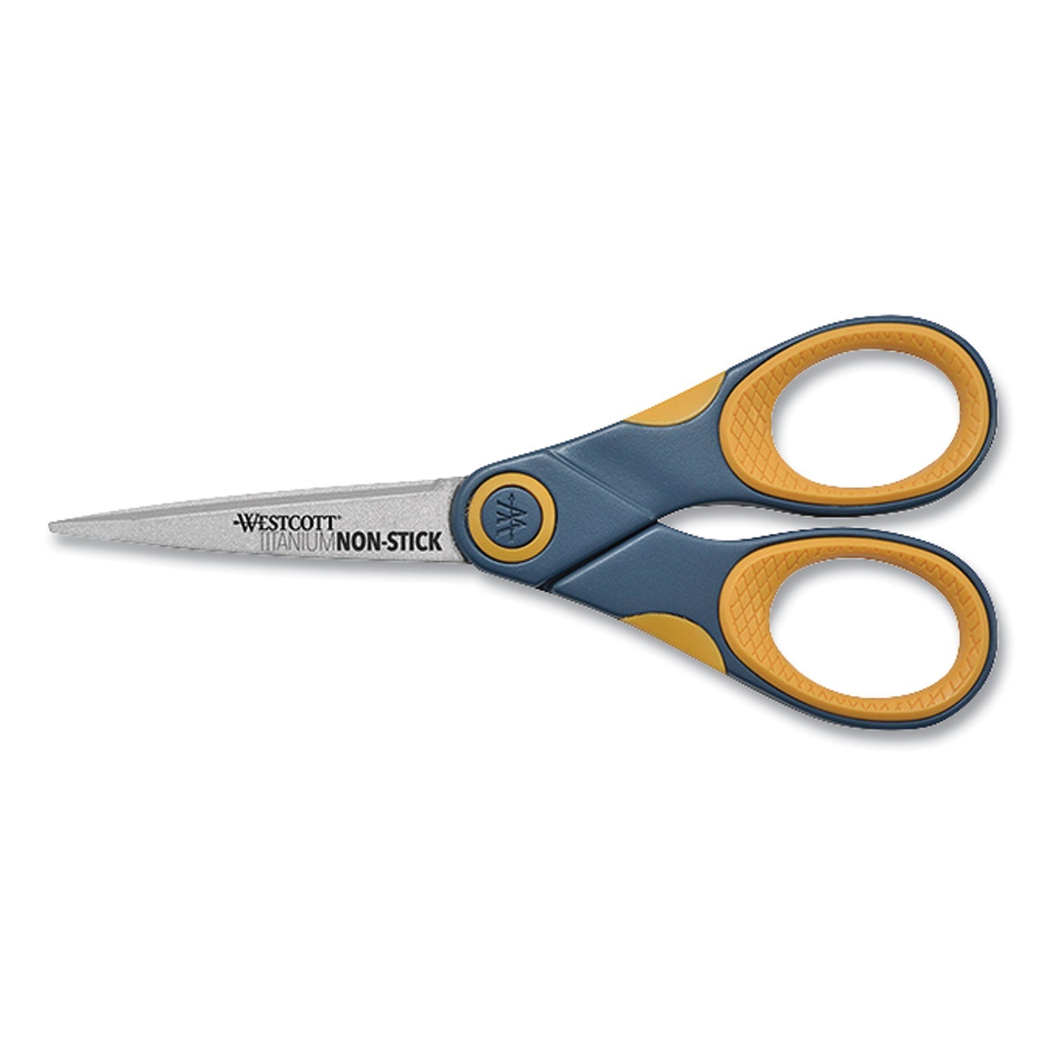 Westcott® Non-Stick Titanium Bonded Scissors, 5" Long, Straight Gray/Orange Handle