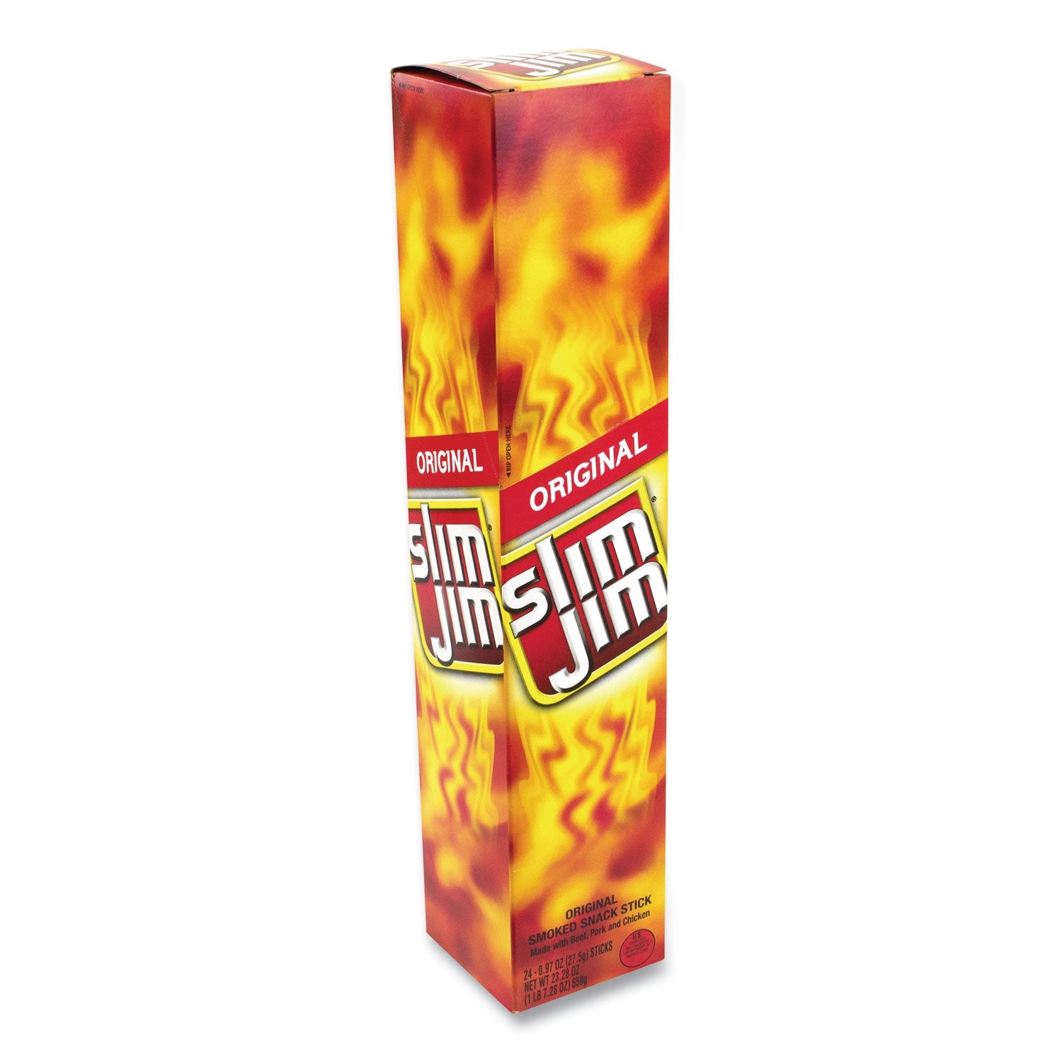 Slim Jim® Original Smoked Snack Stick, 0.97 oz Stick, 24 Sticks/Box