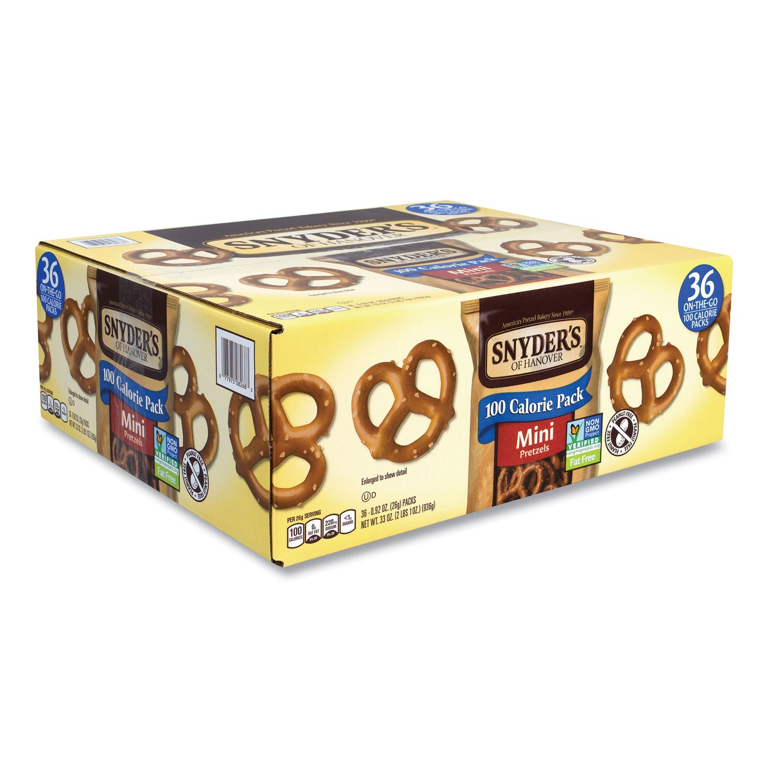 Snyder's® Mini Pretzels, 0.92 oz Bags, 36 Bags/Carton