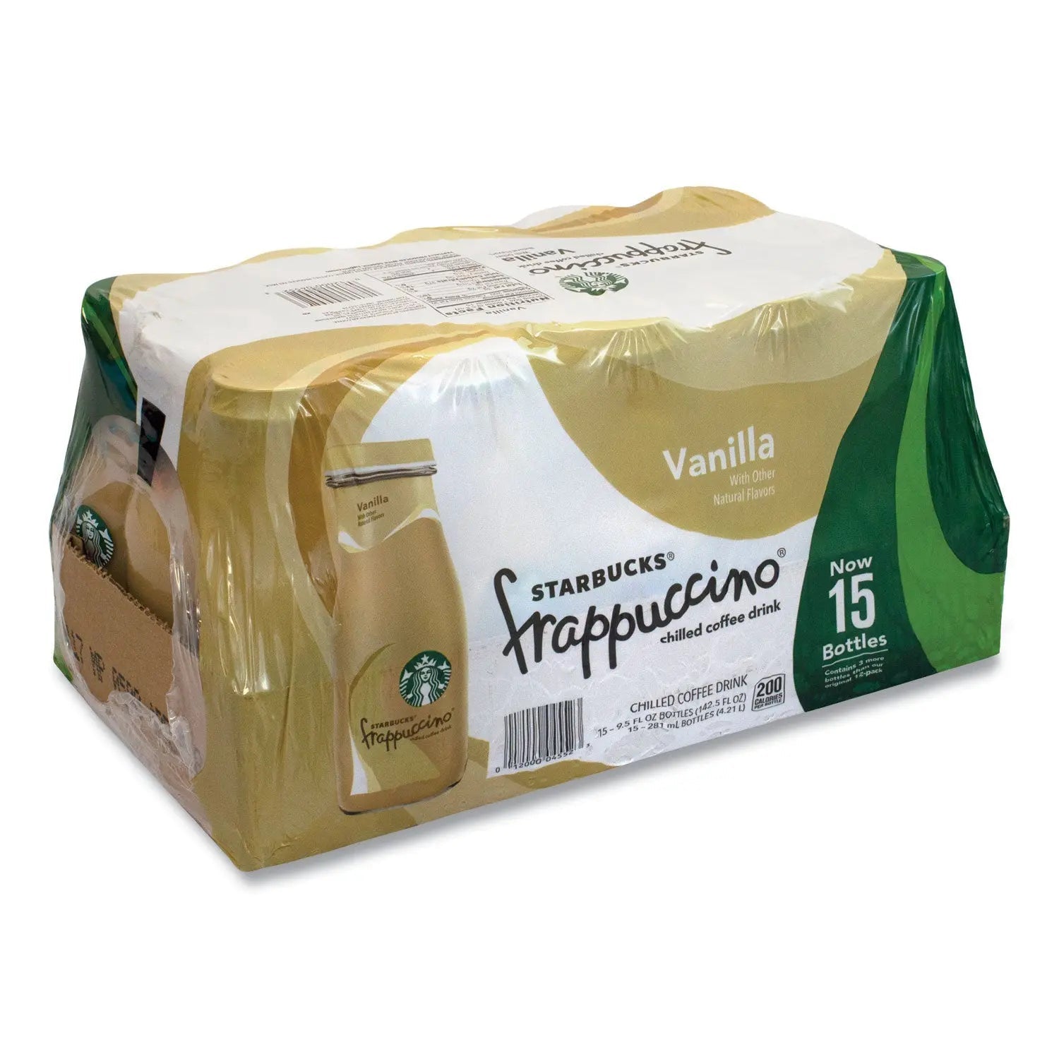Starbucks® Frappuccino Coffee, 9.5 oz Bottle, Vanilla, 15/Carton