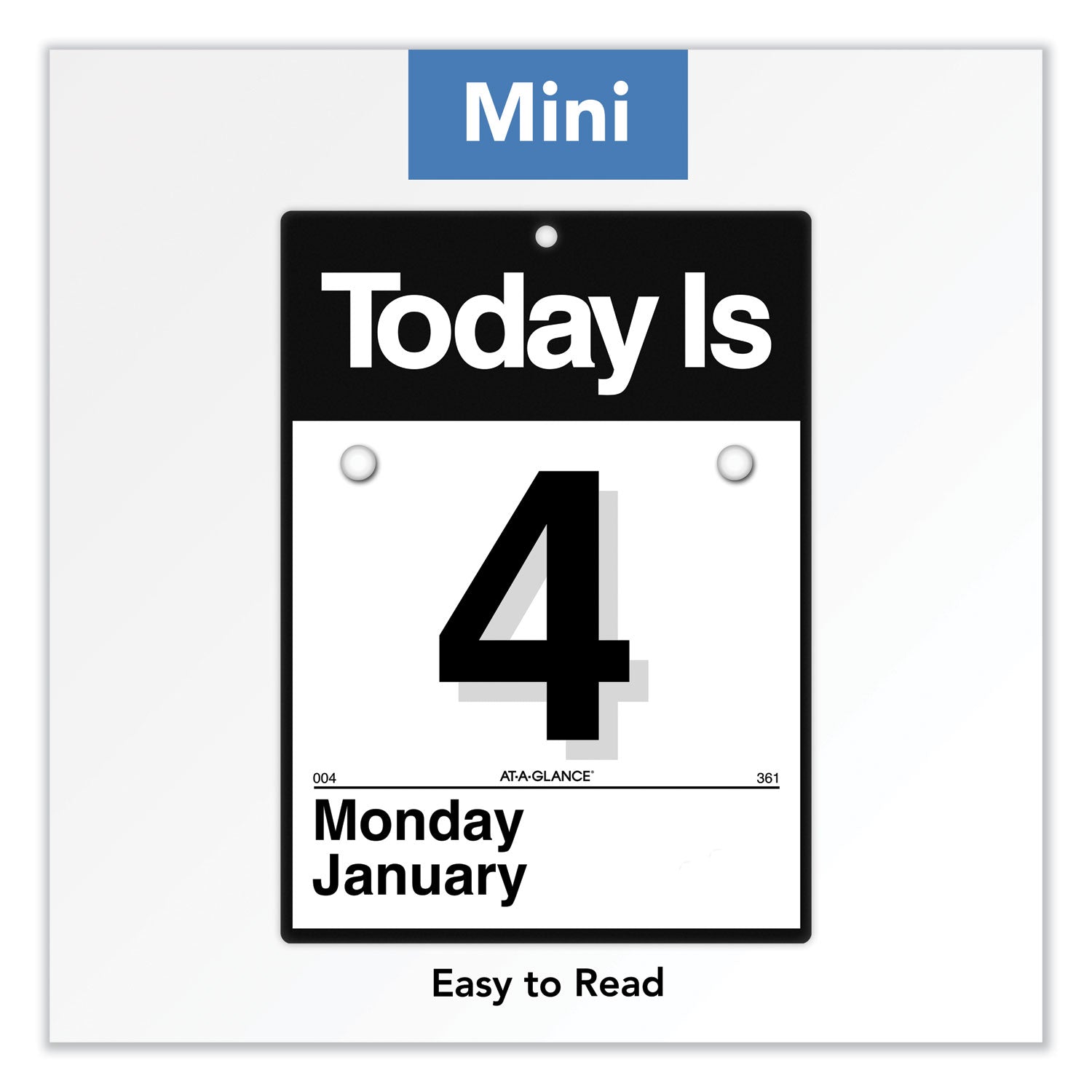 AT-A-GLANCE® Today Is Wall Calendar, 6.63 x 9.13, White Sheets, 12-Month (Jan to Dec): 2025