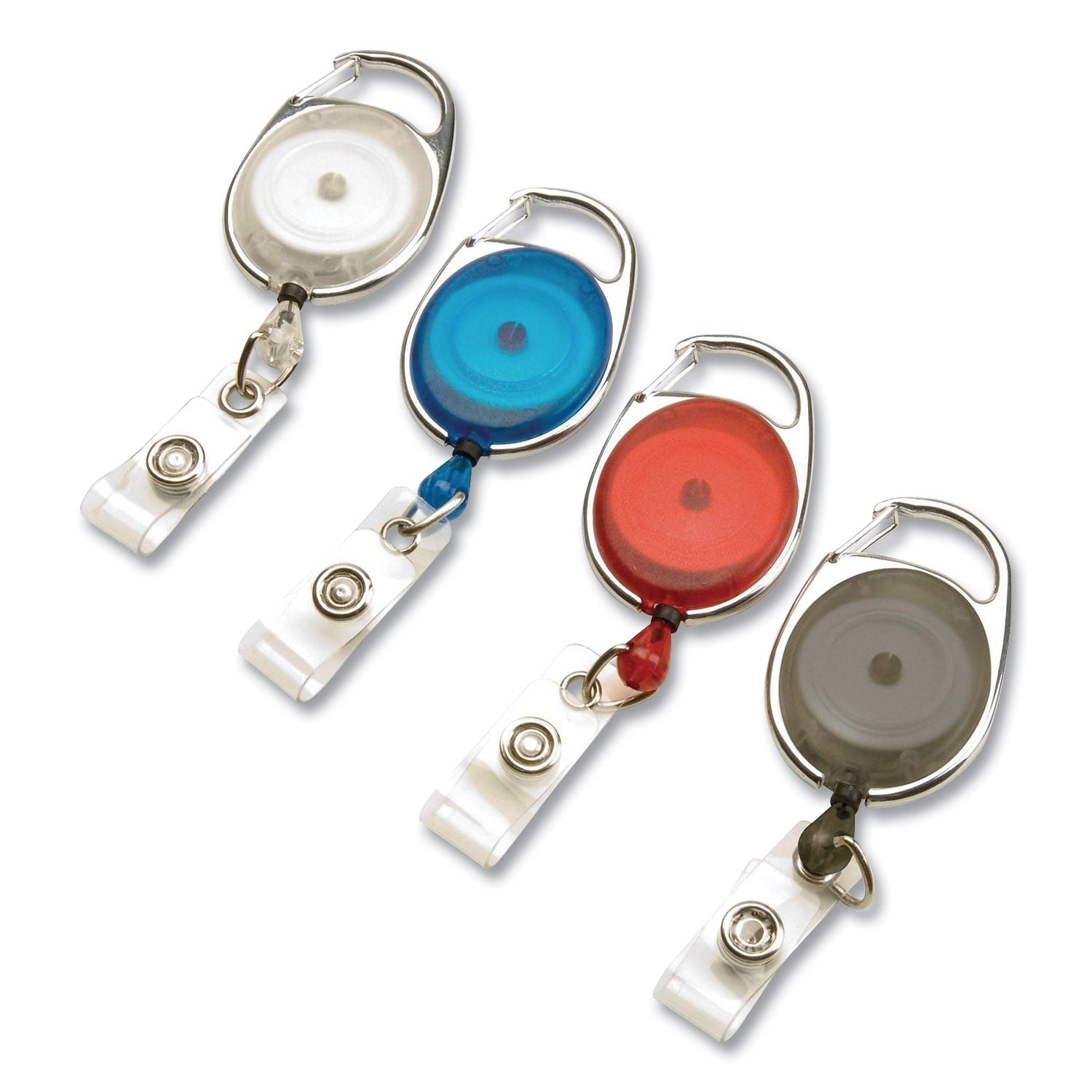 BadgeMates Belt Clip Badge Reels | Assorted | 4-Pk