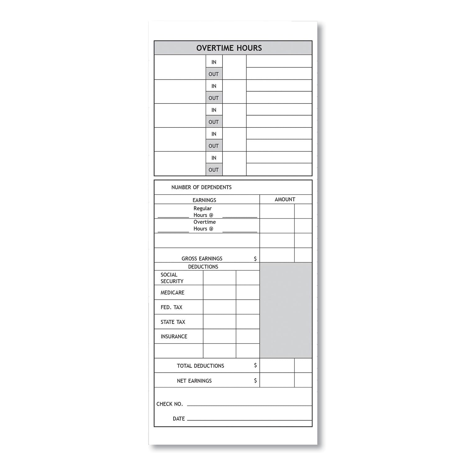 Pyramid Technologies Time Clock Cards | 100-Pack