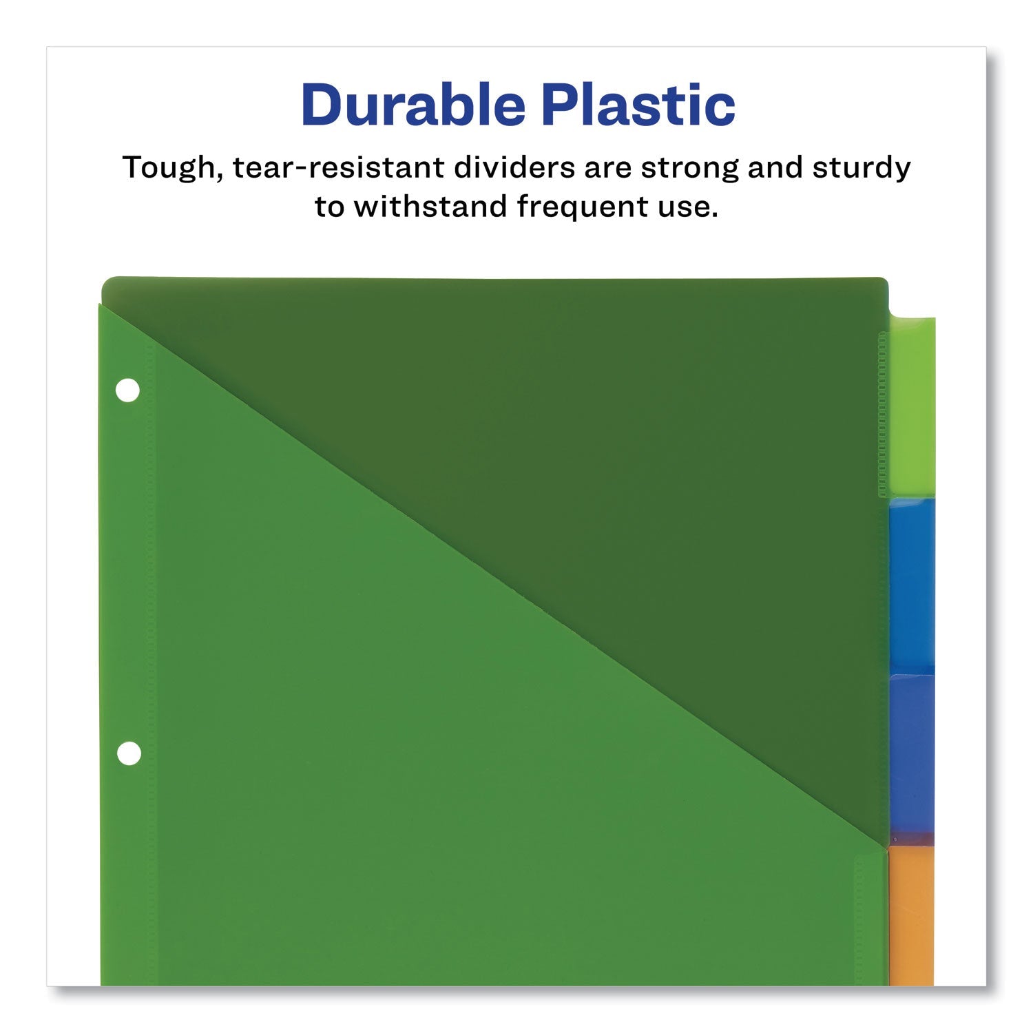 Avery® Big Tab Insertable One-Pocket Plastic Dividers, 5-Tab, 11.13 X 9.25, Assorted, 1 Set