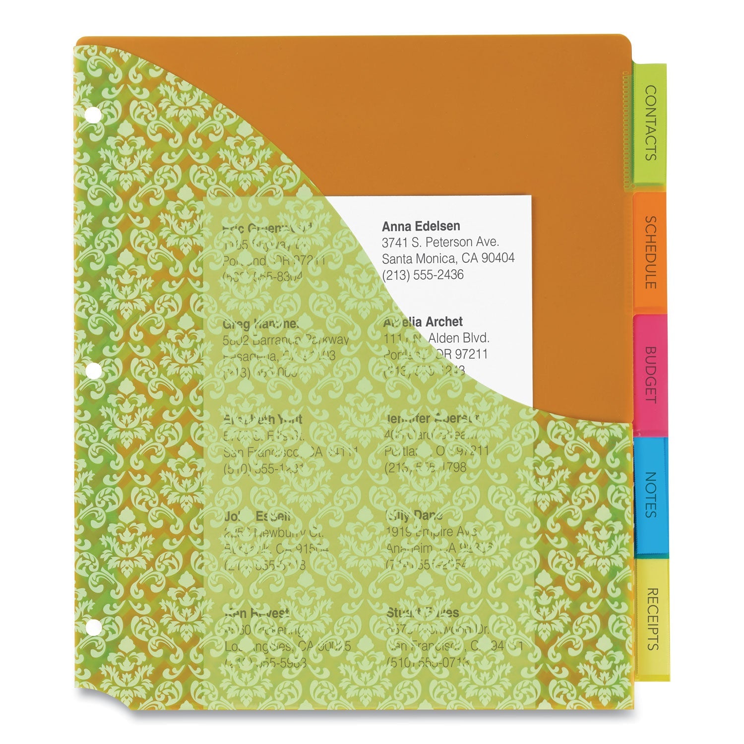 Avery® Big Tab Insertable One-Pocket Plastic Dividers, 5-Tab, 11.13 X 9.25, Assorted, 1 Set
