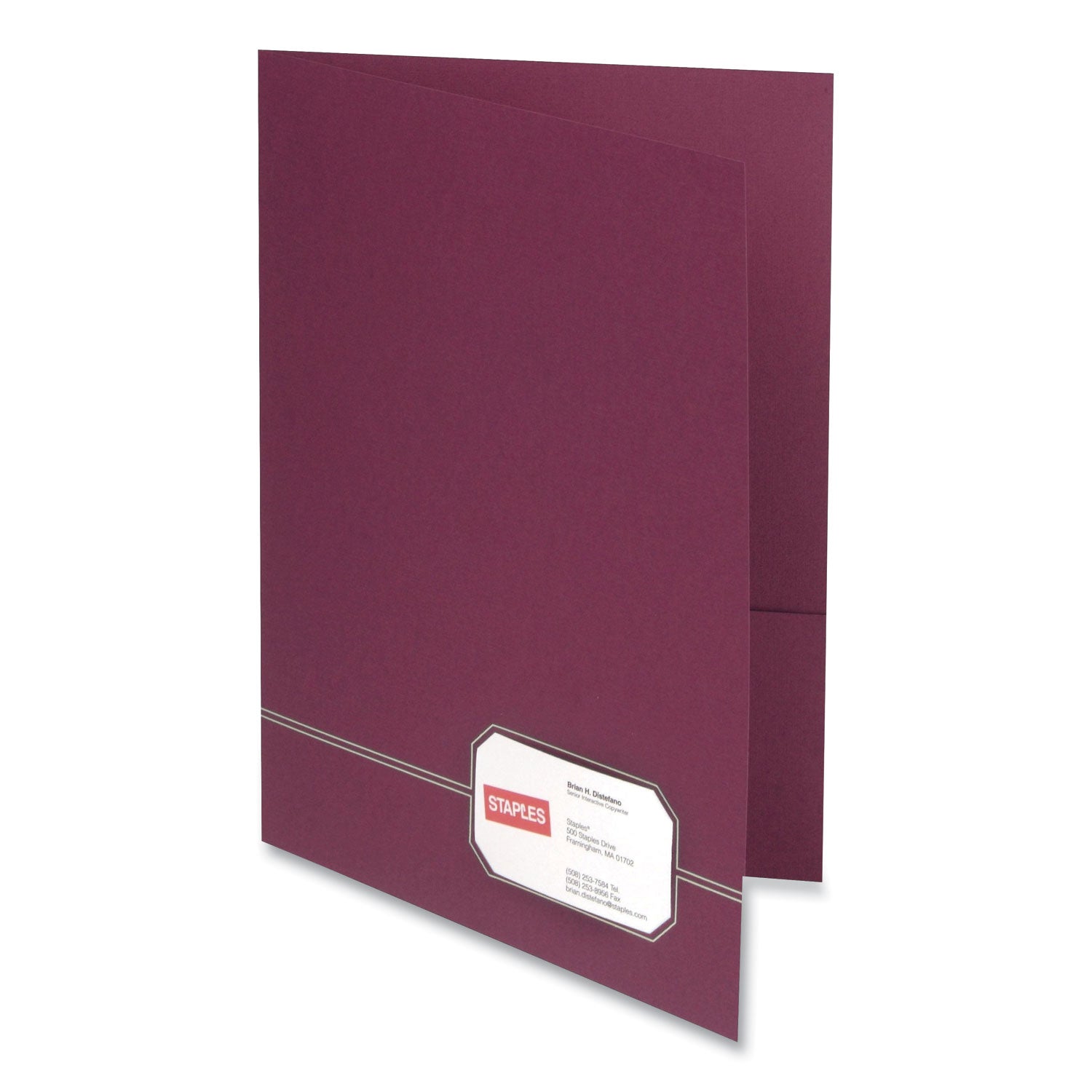 Oxford Monogram Business Portfolio | Burgundy