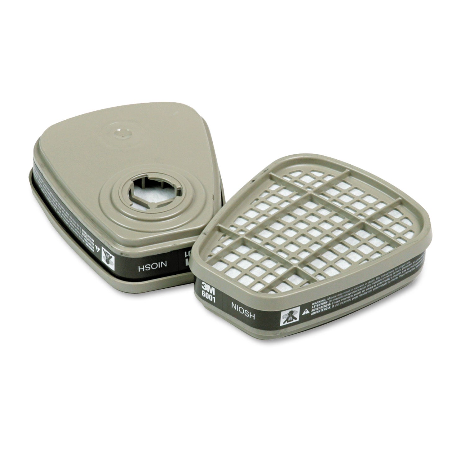 3M™ 6001 Respirator Cartridge For Certain Organic Vapors, 2/pack