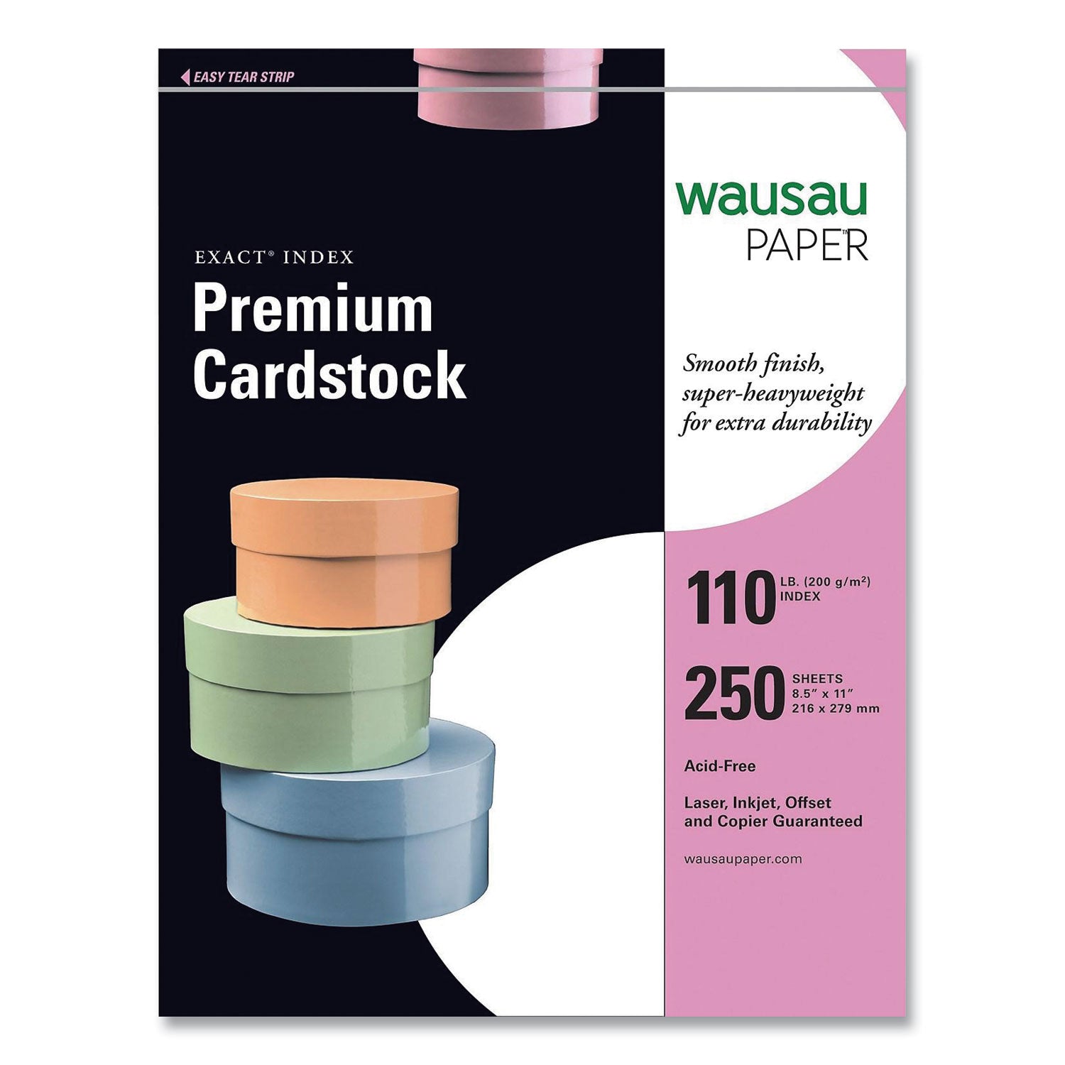 White Index Card Stock | 110lb, 8.5x11, 250/Pack