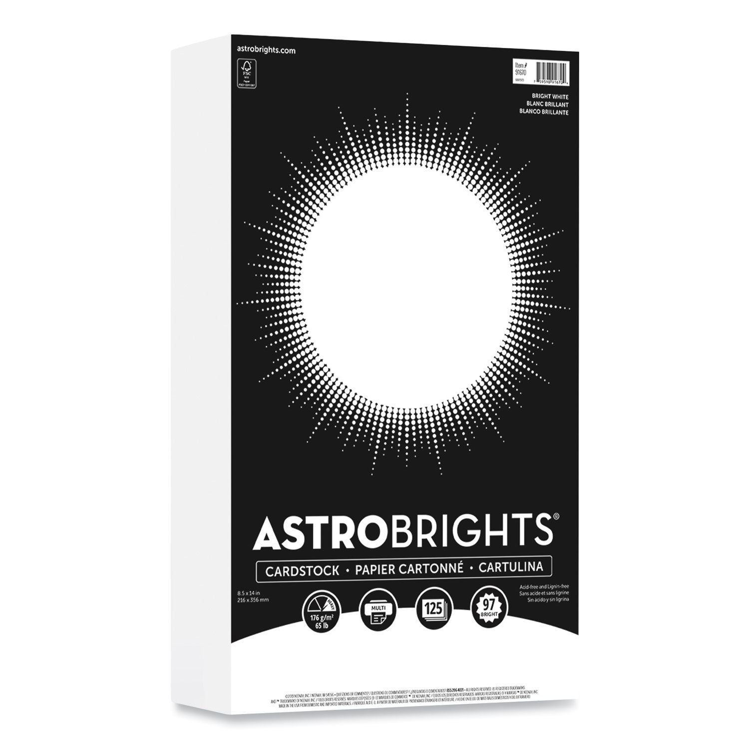 Astrobrights Color Cardstock | 8.5x14, White