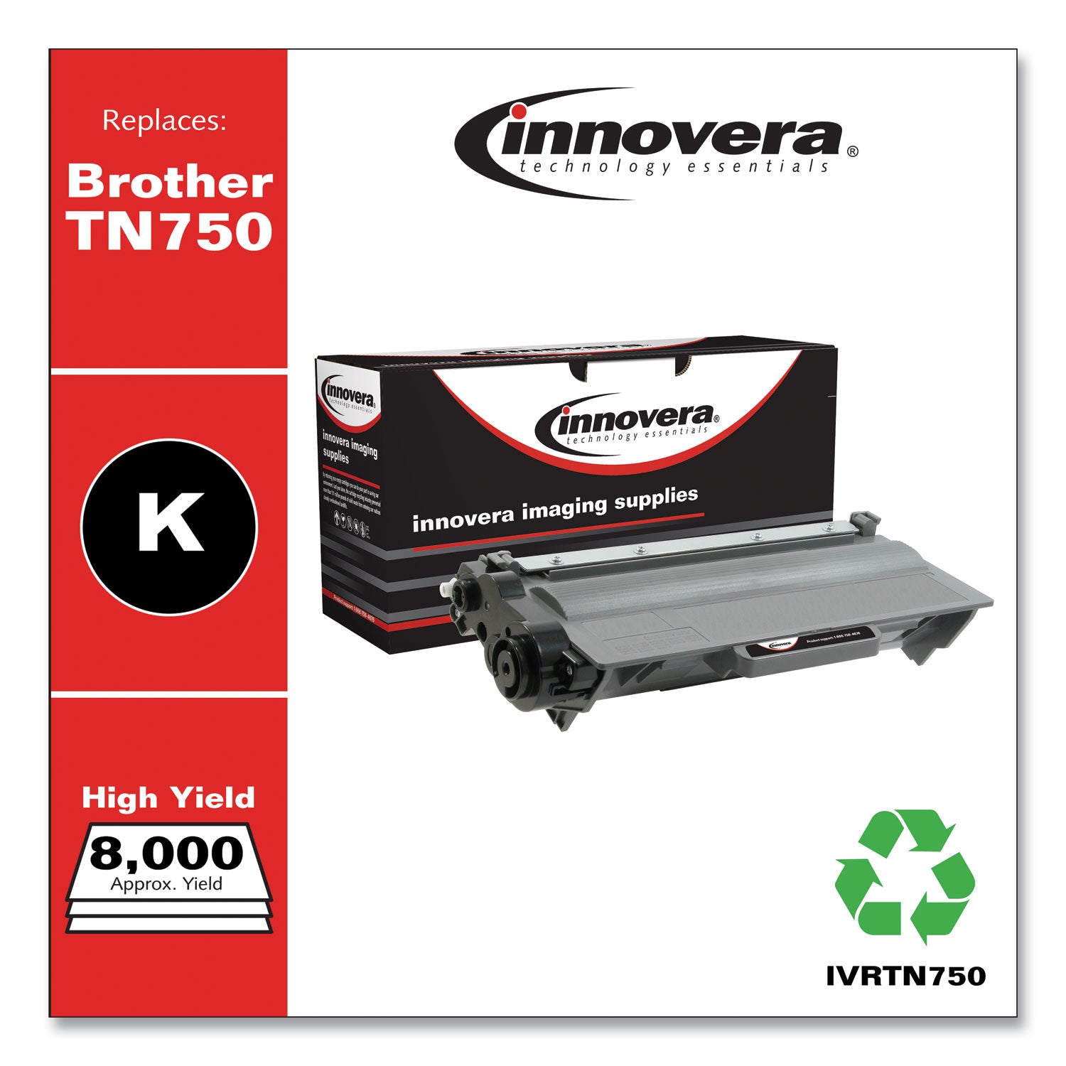 Remanufactured Black High-Yield Toner | For TN750