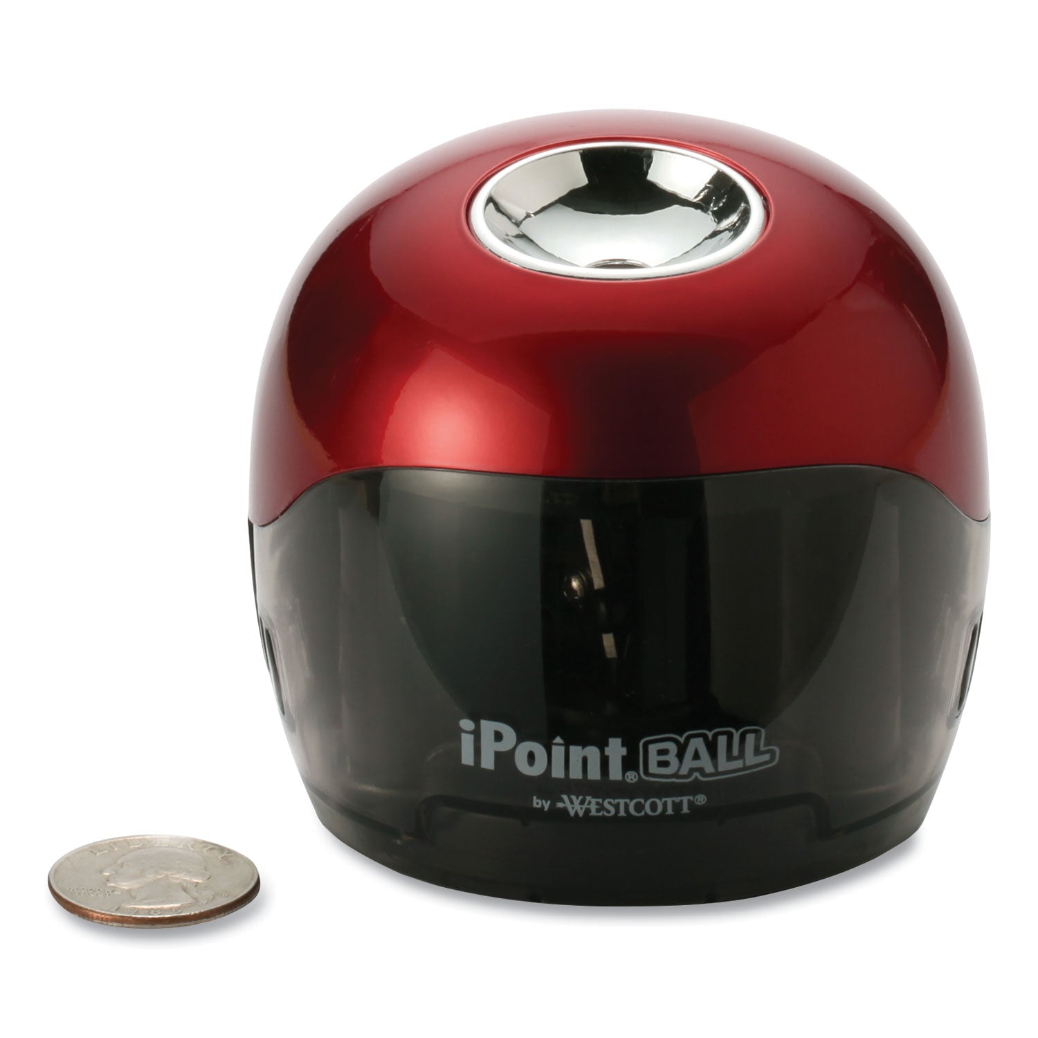 Westcott® Ipoint Ball Battery Sharpener, Battery-Powered, 3 X 3.25, Red/black - Bloom Skins
