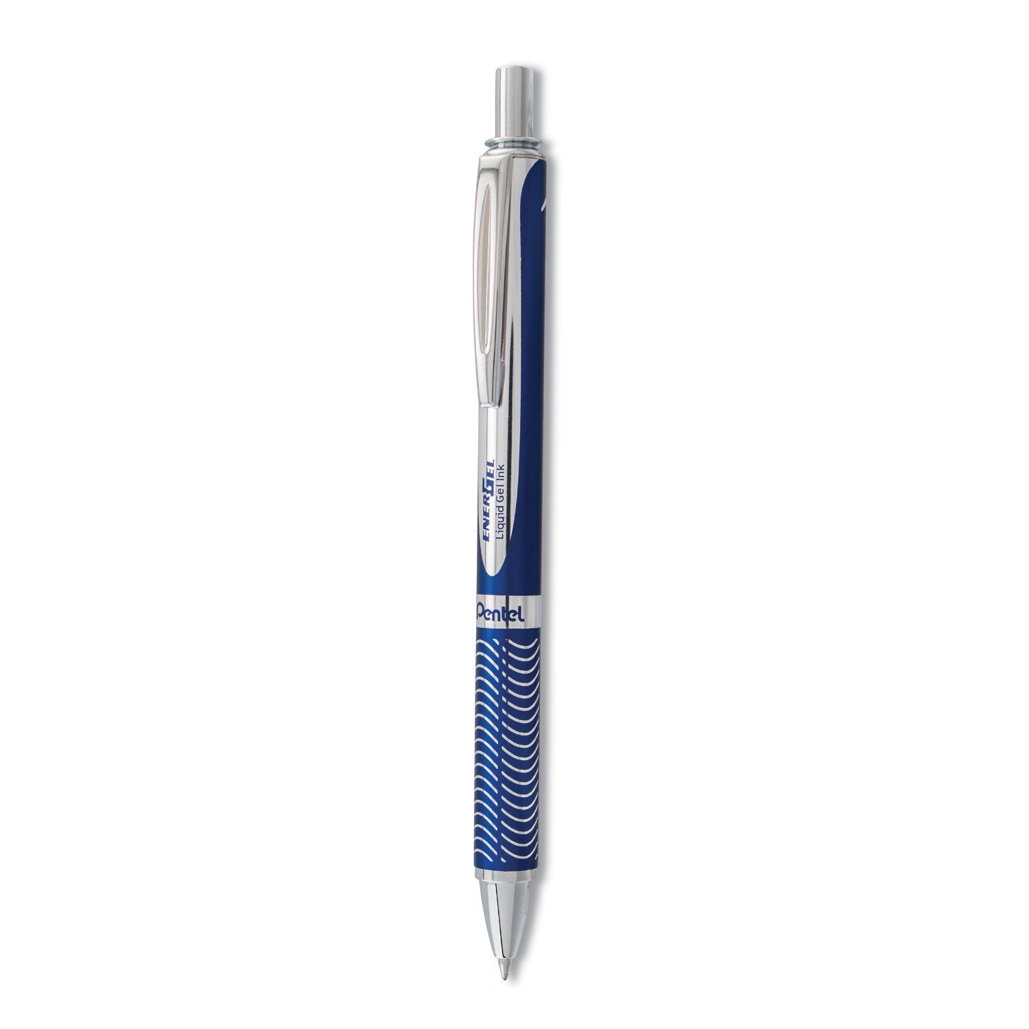 Pentel® Energel Alloy Rt Gel Pen, Retractable, Medium 0.7 Mm, Black Ink, Blue Barrel