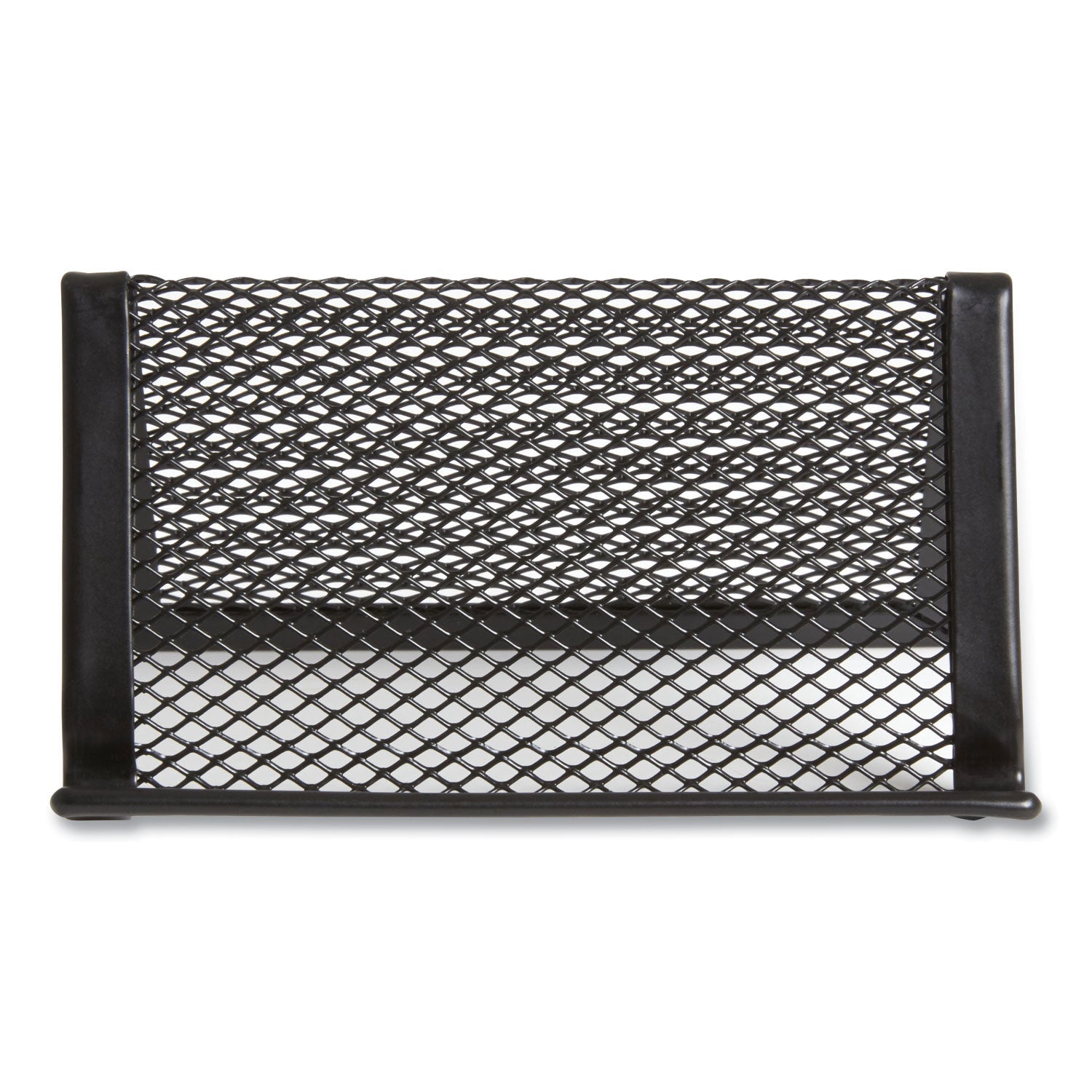 TRU RED™ One Compartment Business Card Holder, Holds 50 Cards, 3.07 X 0.15 X 4.4, Metal, Black