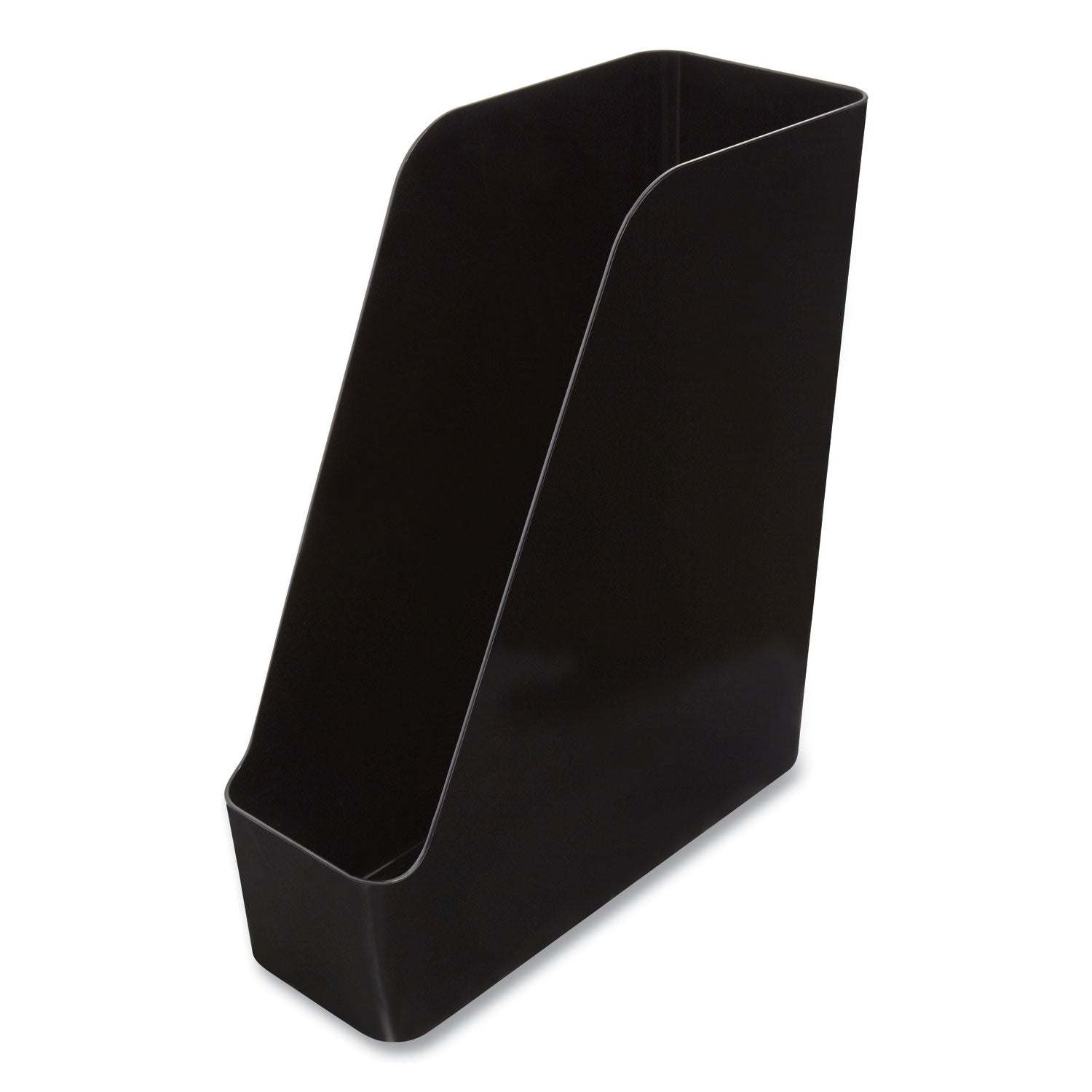 TRU RED™ Plastic Magazine File, 4.28 X 10.47 X 11.7, Black, 2/pack