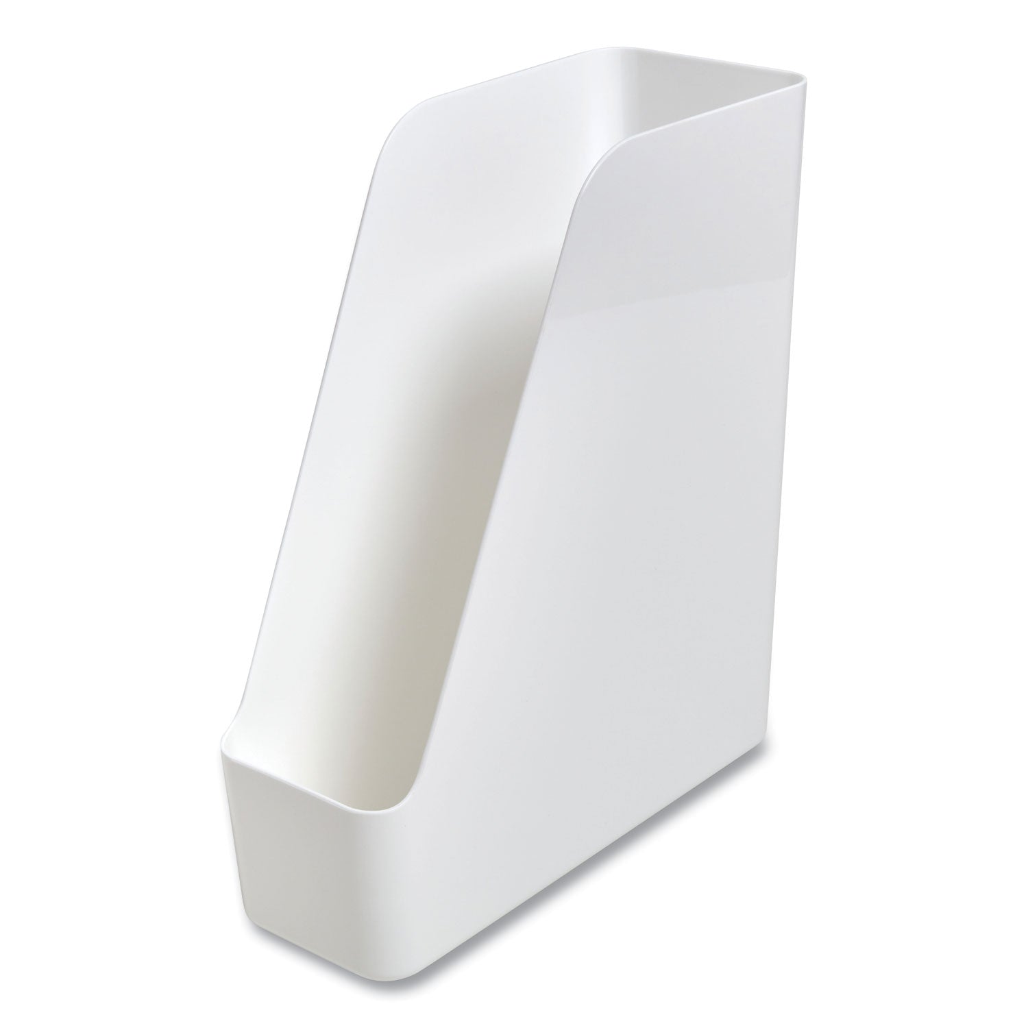 TRU RED™ Plastic Magazine File, 4.28 X 10.47 X 11.7, White, 2/pack