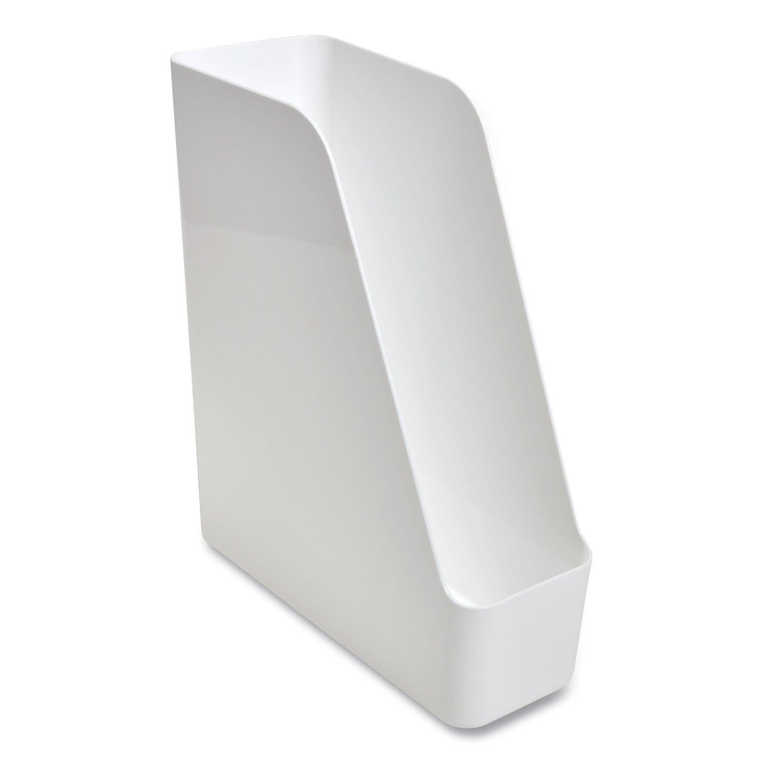 TRU RED™ Plastic Magazine File, 4.28 X 10.47 X 11.7, White, 2/pack