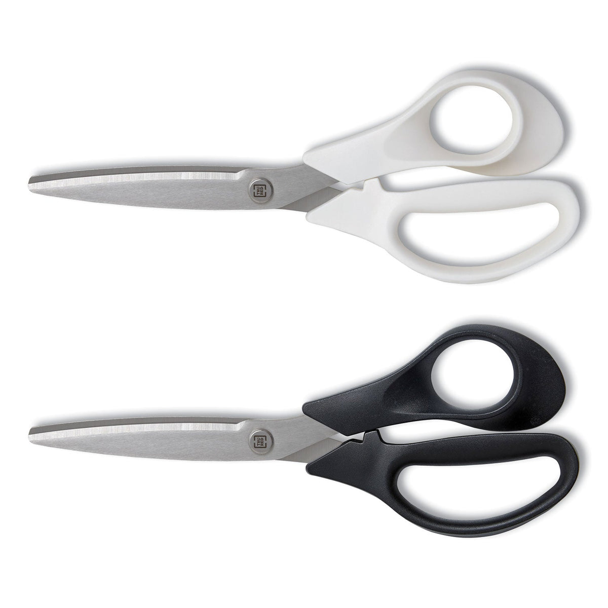 TRU RED™ Stainless Steel Scissors, 8" Long, 3.58" Cut Length, Straight Assorted Color Handles, 2/Pack