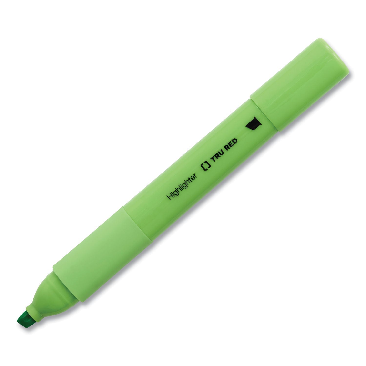 TRU RED™ PEN STYLE CHISEL TIP HIGHLIGHTER, YELLOW INK, CHISEL TIP, YELLOW BARREL, 5/PACK