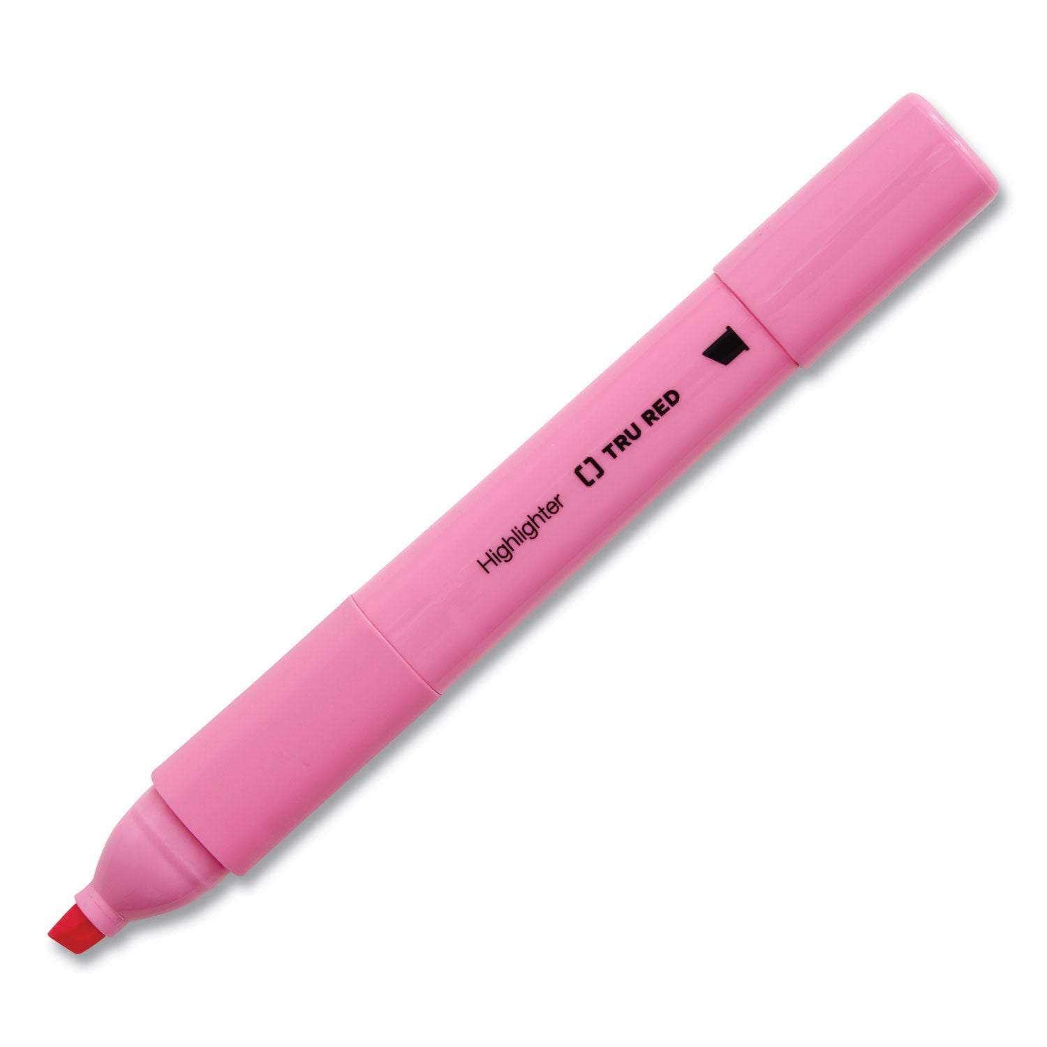 TRU RED™ PEN STYLE CHISEL TIP HIGHLIGHTER, YELLOW INK, CHISEL TIP, YELLOW BARREL, 5/PACK