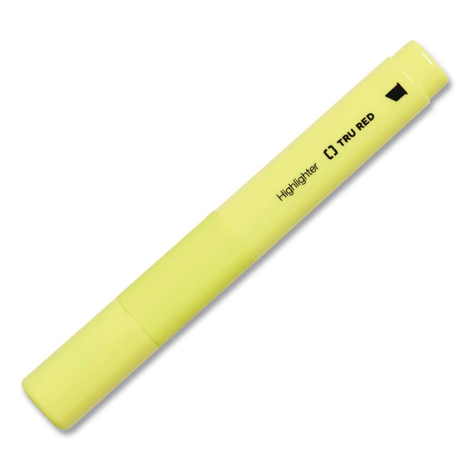 TRU RED™ Pen Style Chisel Tip Highlighter, Yellow Ink, Chisel Tip, Yellow Barrel, 36/pack