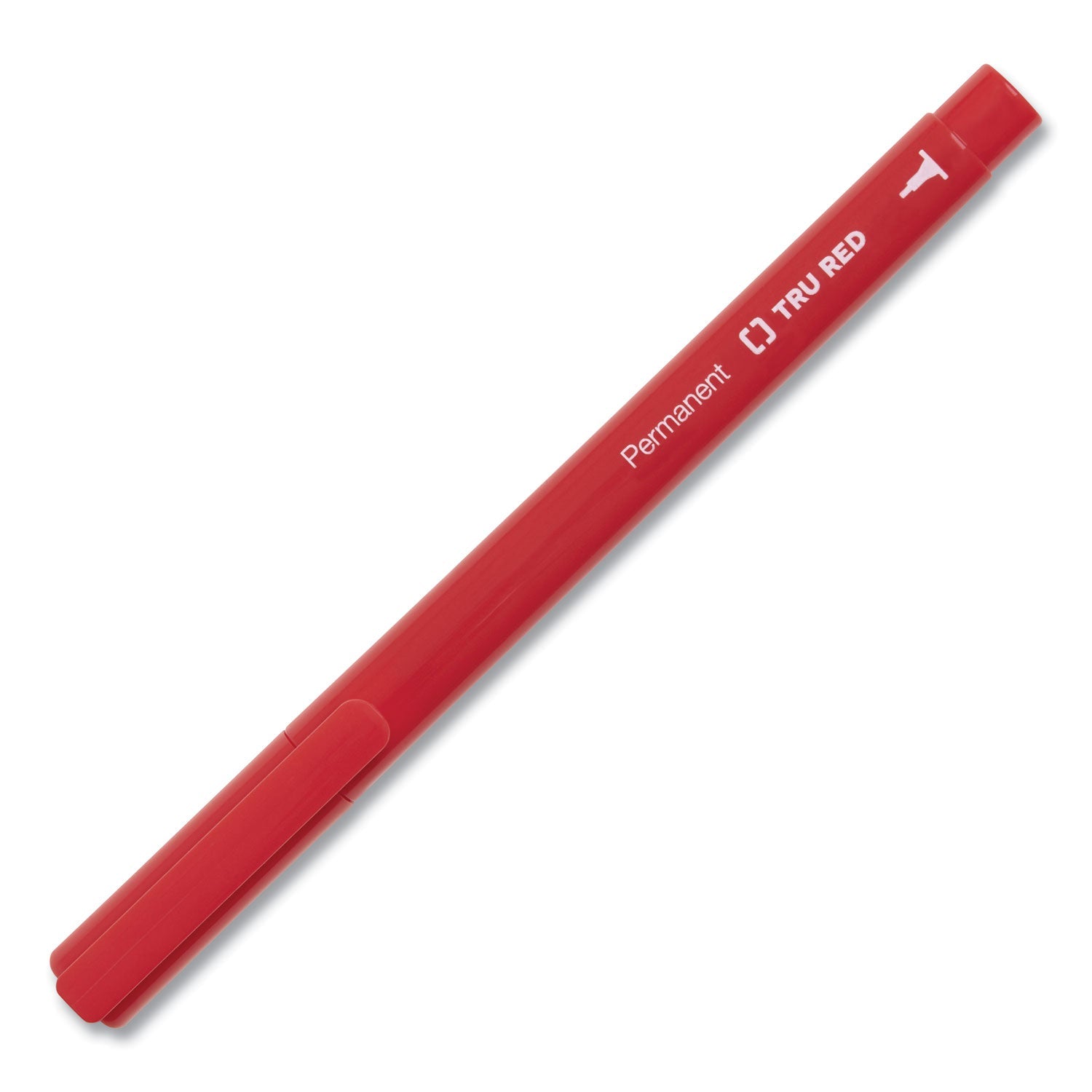 TRU RED™ PERMANENT MARKER, PEN-STYLE, EXTRA-FINE NEEDLE TIP, ASSORTED COLORS, 5/PACK