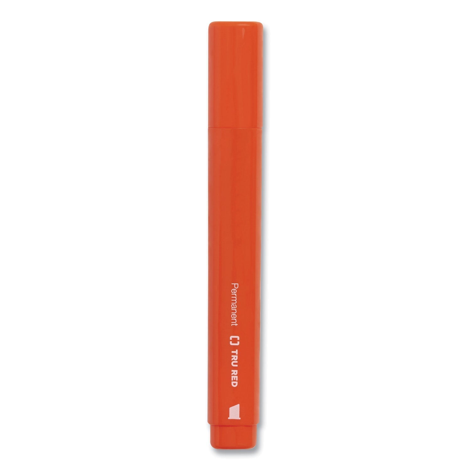 TRU RED™ PERMANENT MARKER, TANK-STYLE, MEDIUM CHISEL TIP, ASSORTED COLORS, 12/PACK