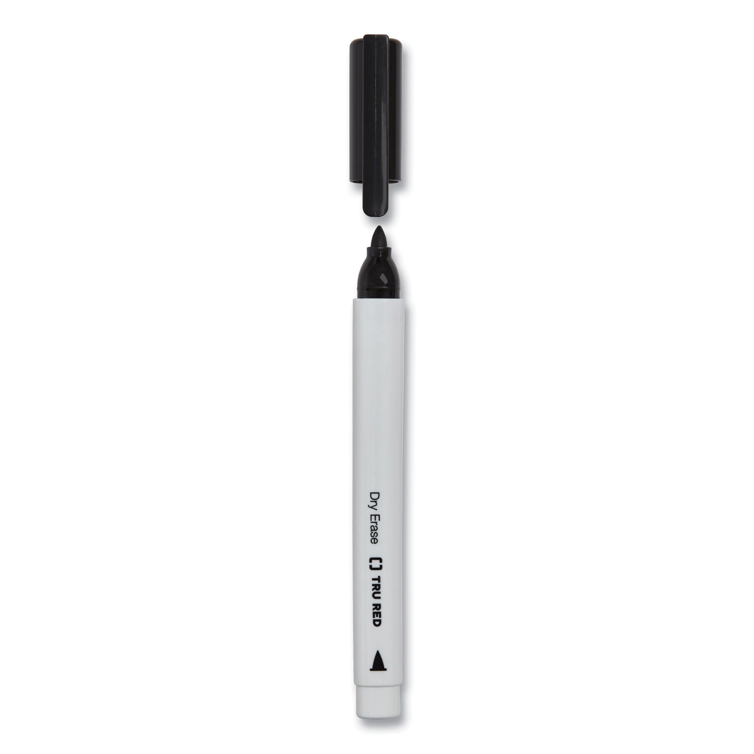 TRU RED™ DRY ERASE MARKER, PEN-STYLE, FINE BULLET TIP, BLACK, 4/PACK