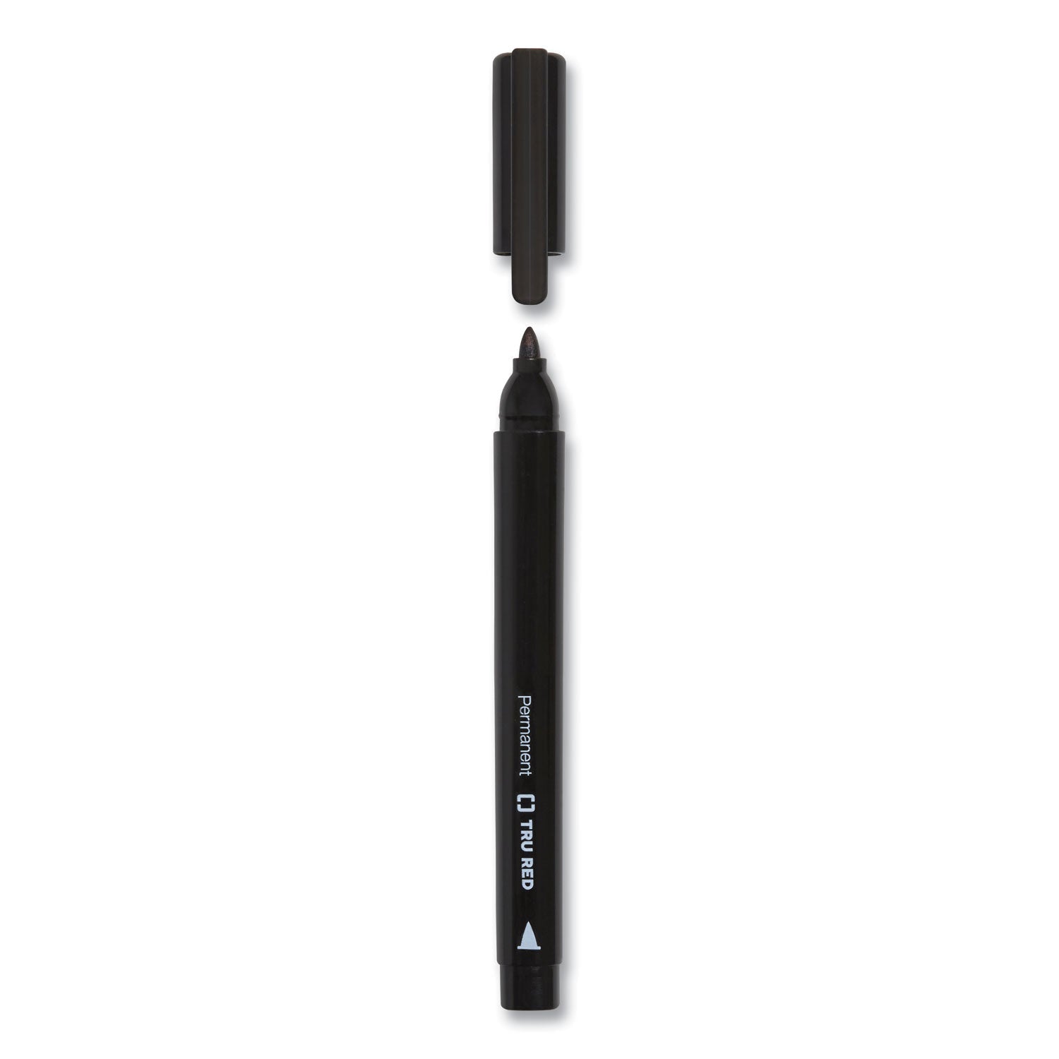 TRU RED™ Permanent Marker, Pen-Style, Fine Bullet Tip, Black, 36/pack