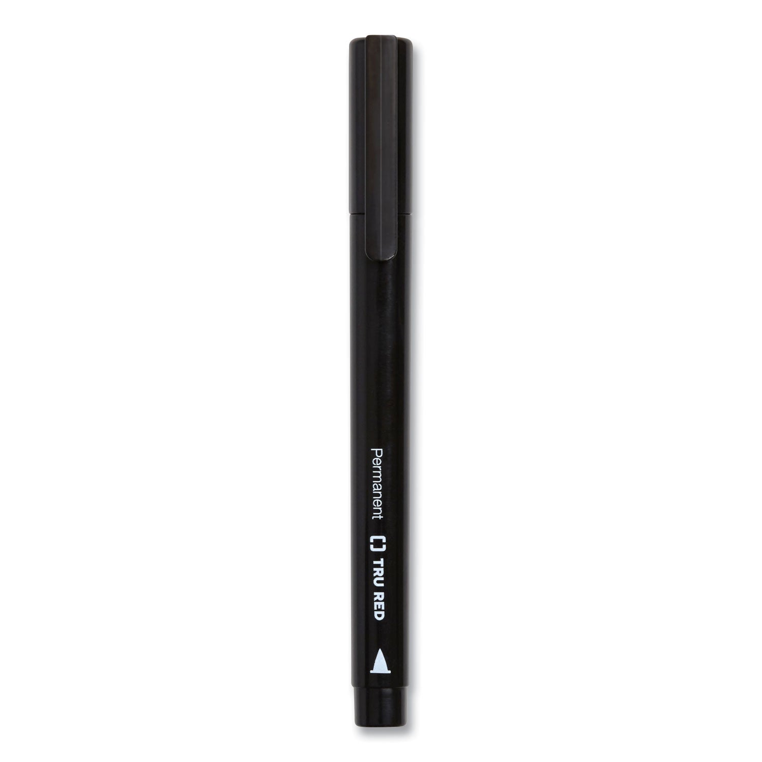 TRU RED™ PERMANENT MARKER, PEN-STYLE, FINE BULLET TIP, BLACK, 5/PACK