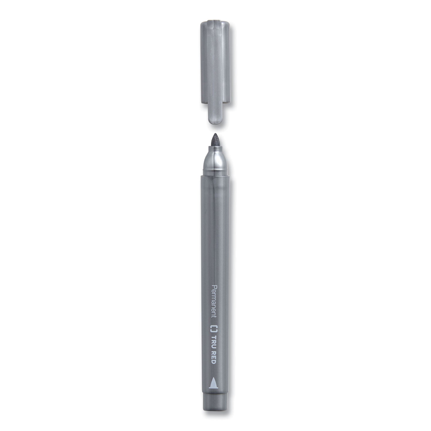 TRU RED™ Permanent Marker, Pen-Style, Extra-Fine Needle Tip, Black, 36/pack