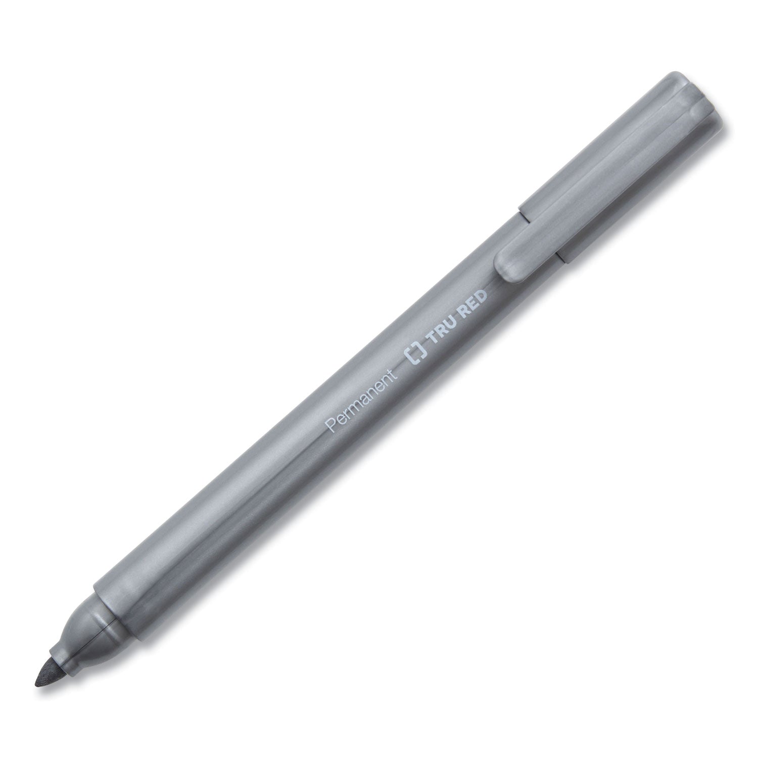 TRU RED™ Permanent Marker, Pen-Style, Extra-Fine Needle Tip, Black, 36/pack