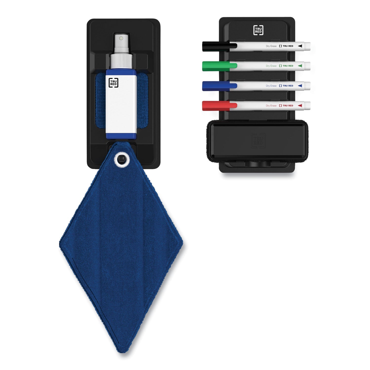TRU RED™ Dry Erase Marker, Pen-Style, Fine Bullet Tip, Assorted Colors, 4/kit
