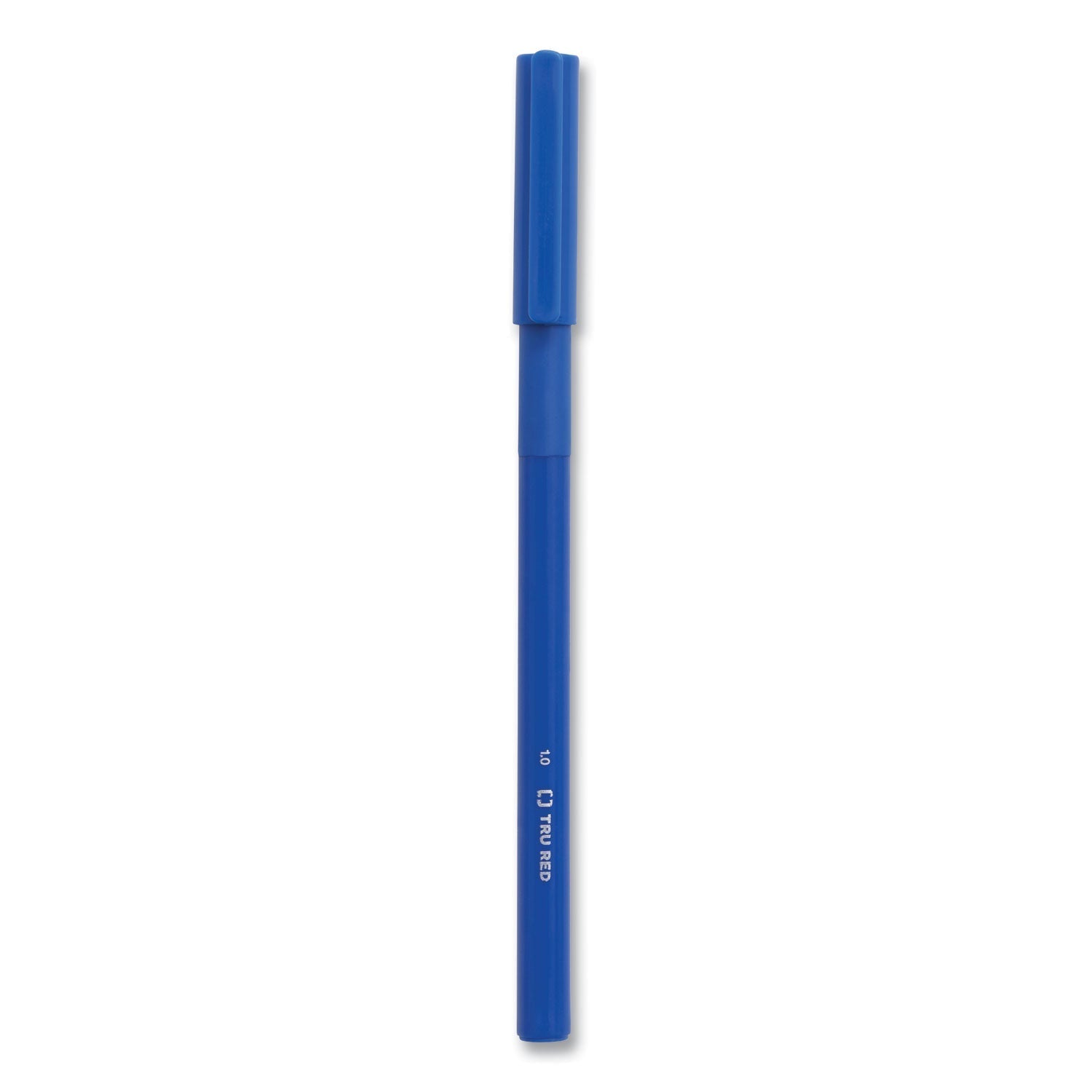 TRU RED™ Gripped Ballpoint Pen, Stick, Medium 1 mm, Blue Ink, Blue Barrel, 60/Pack