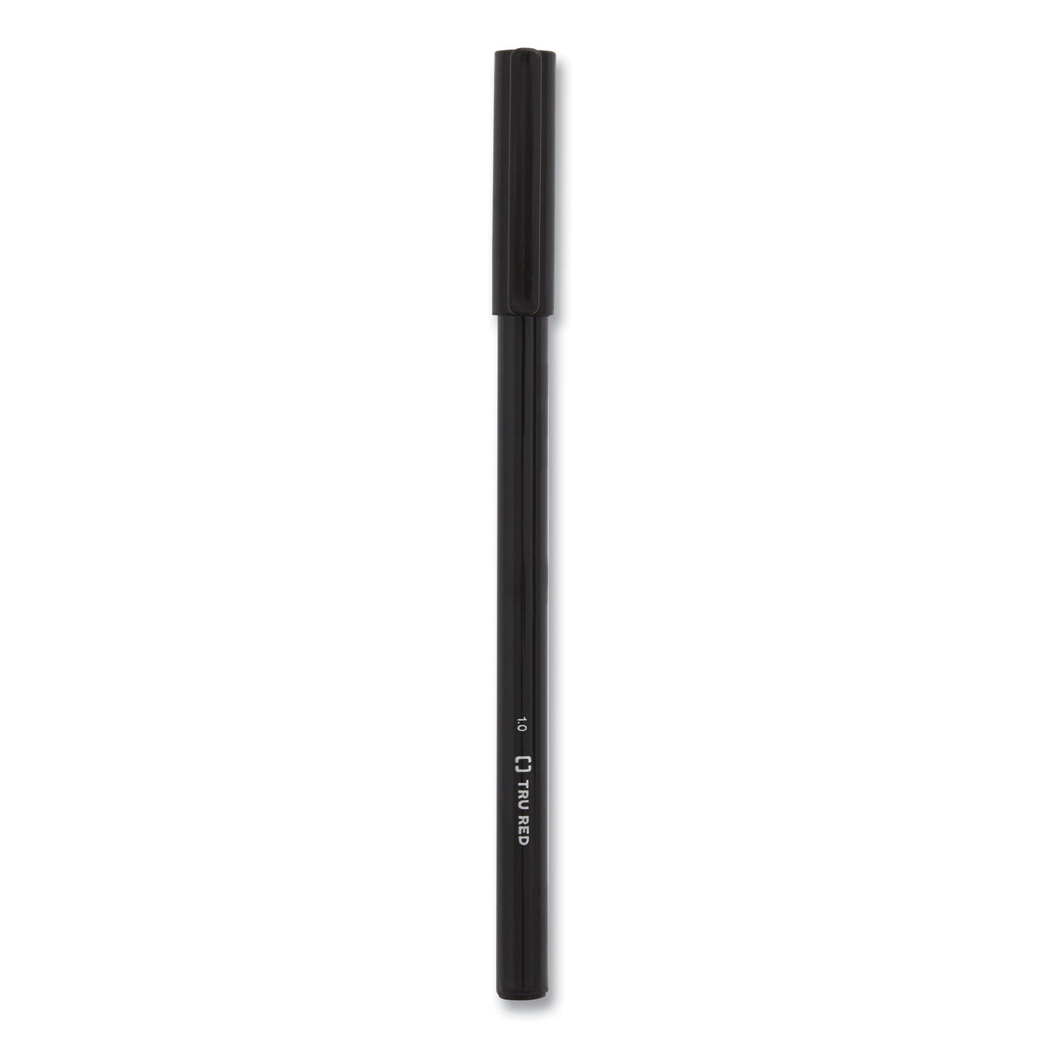TRU RED™ Ballpoint Pen, Stick, Medium 1 Mm, Black Ink, Black Barrel, 60/pack