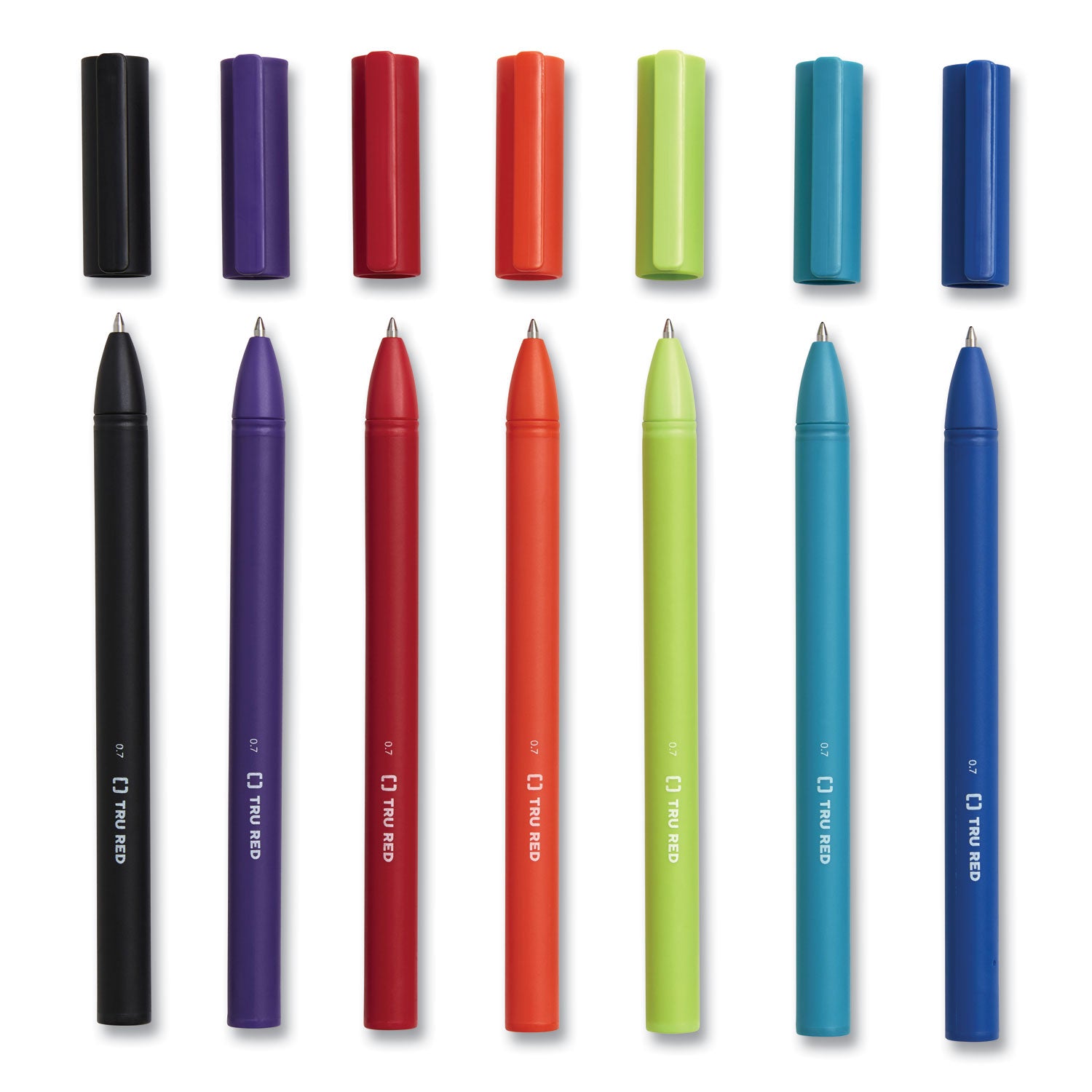 TRU RED™ Quick Dry Gel Pen, Stick, Medium 0.7 Mm, Assorted Ink And Barrel Colors, 12/pack