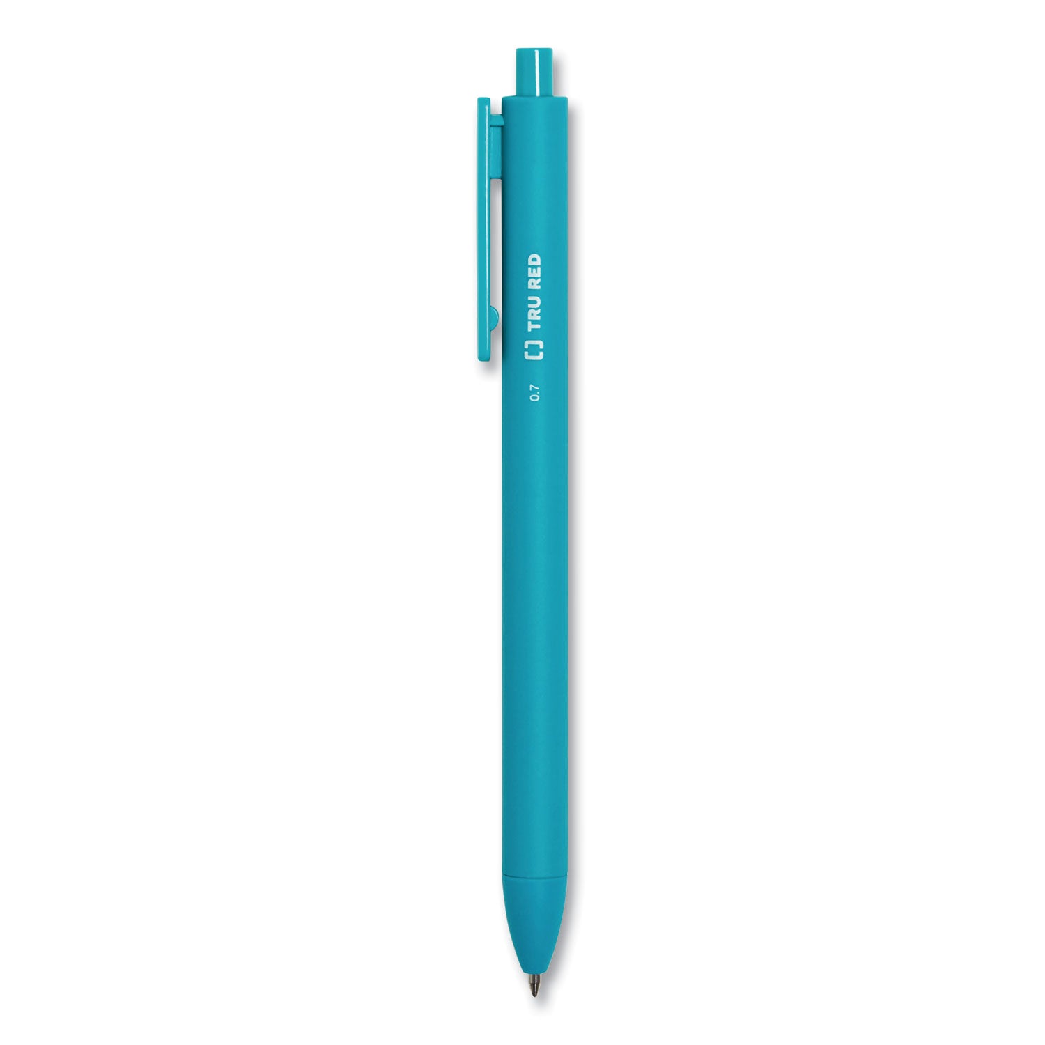 TRU RED™ QUICK DRY GEL PEN, RETRACTABLE, MEDIUM 0.7 MM, ASSORTED INK AND BARREL COLORS, 12/PACK