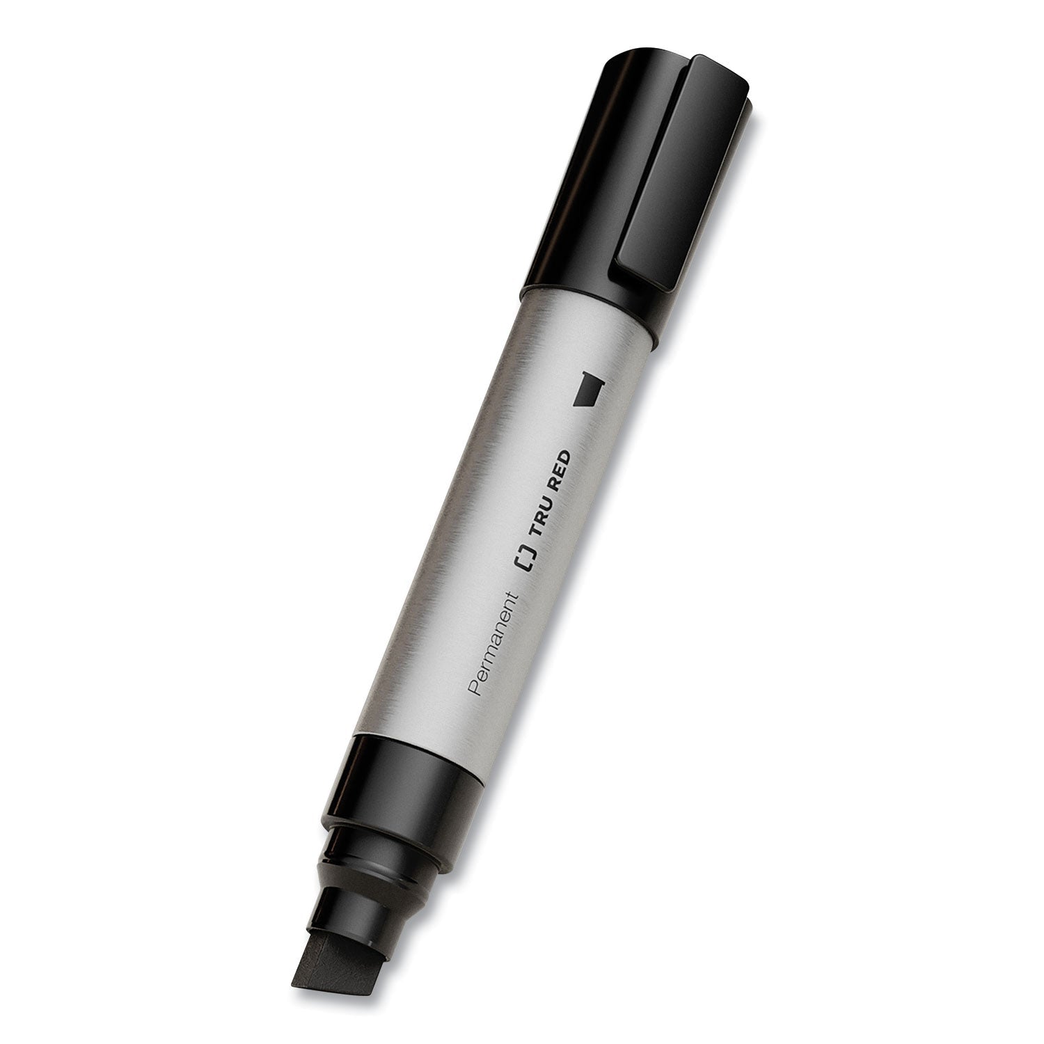TRU RED™ Xl Permanent Marker, Extra-Broad Chisel Tip, Black