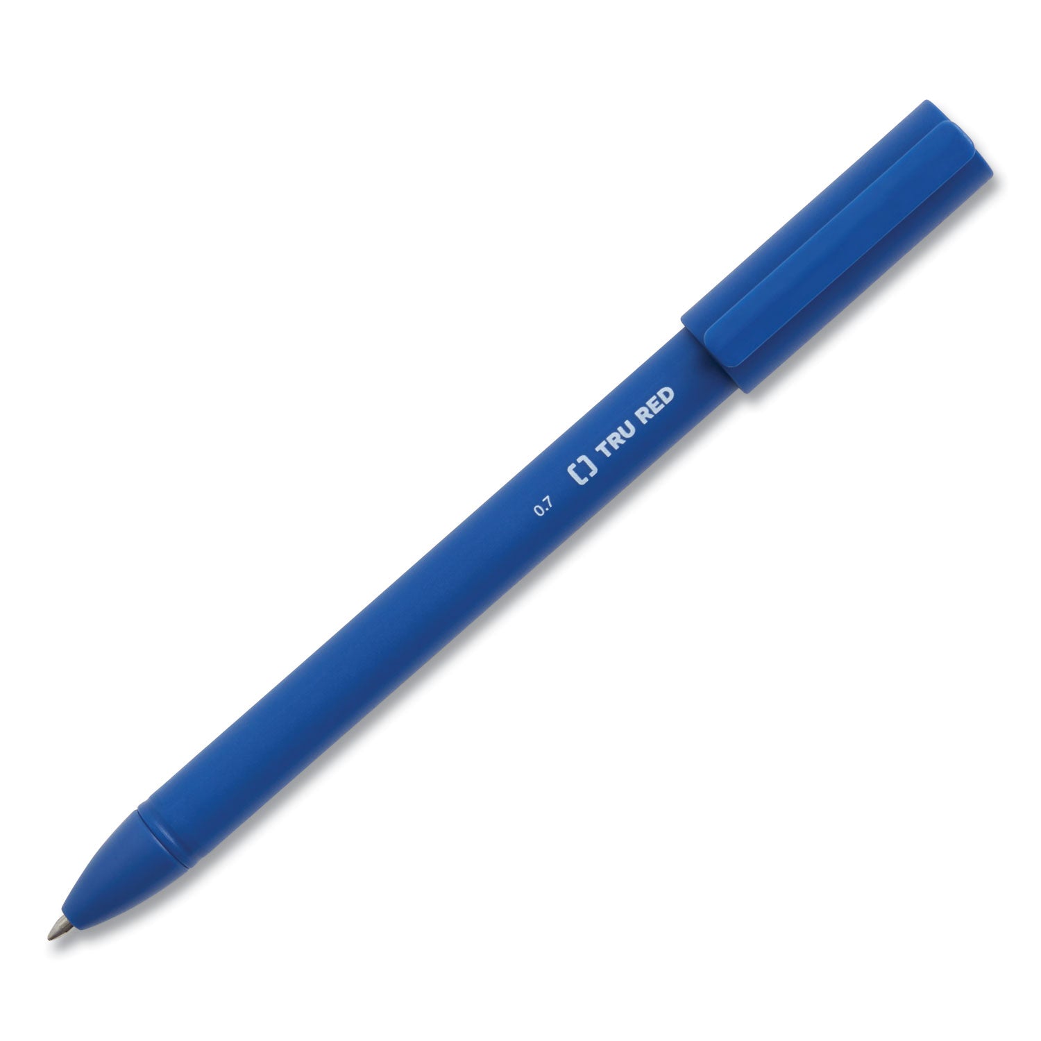 TRU RED™ Quick Dry Gel Pen, Stick, Medium 0.7 Mm, Blue Ink, Blue Barrel, Dozen