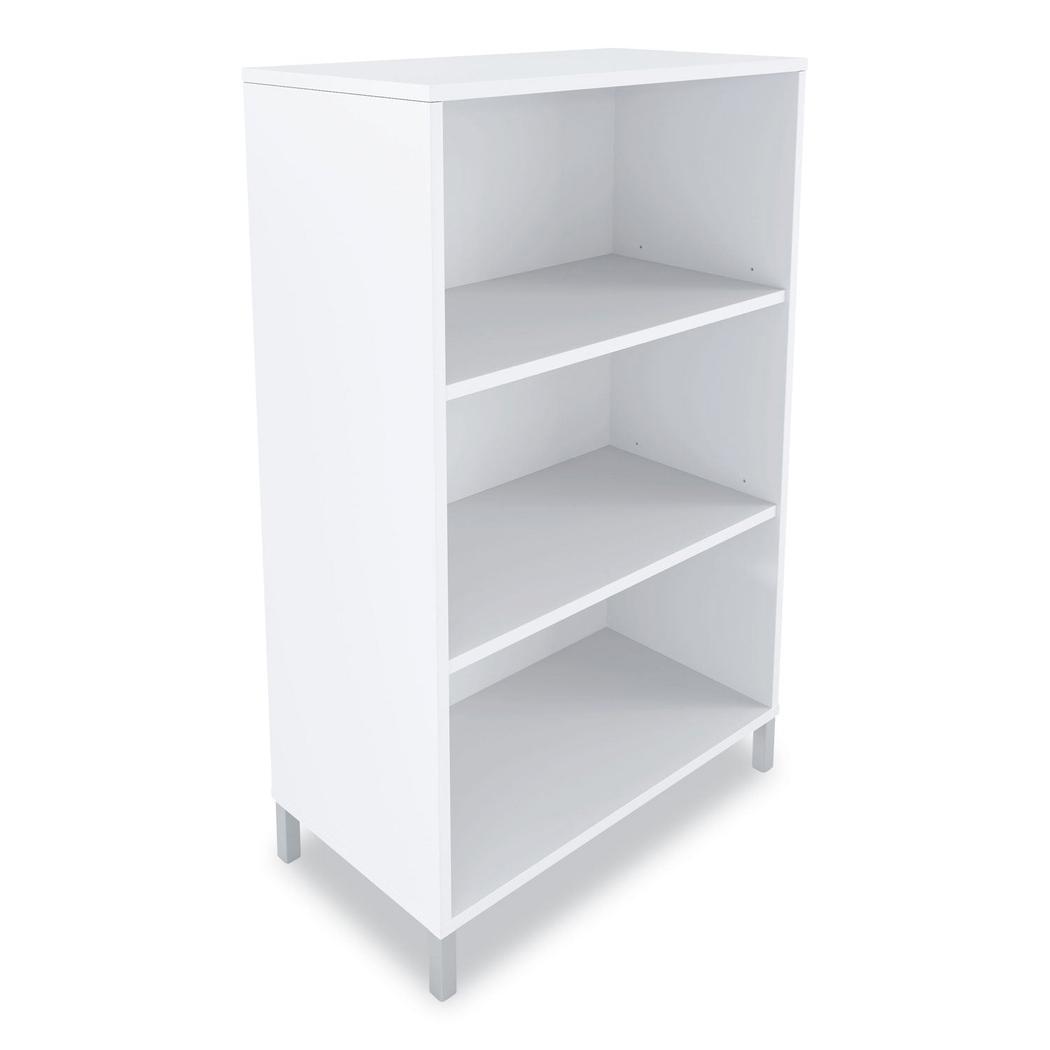 Union & Scale™ Essentials Laminate Bookcase, Three-Shelf, 28w x 15d x 45.6h, White