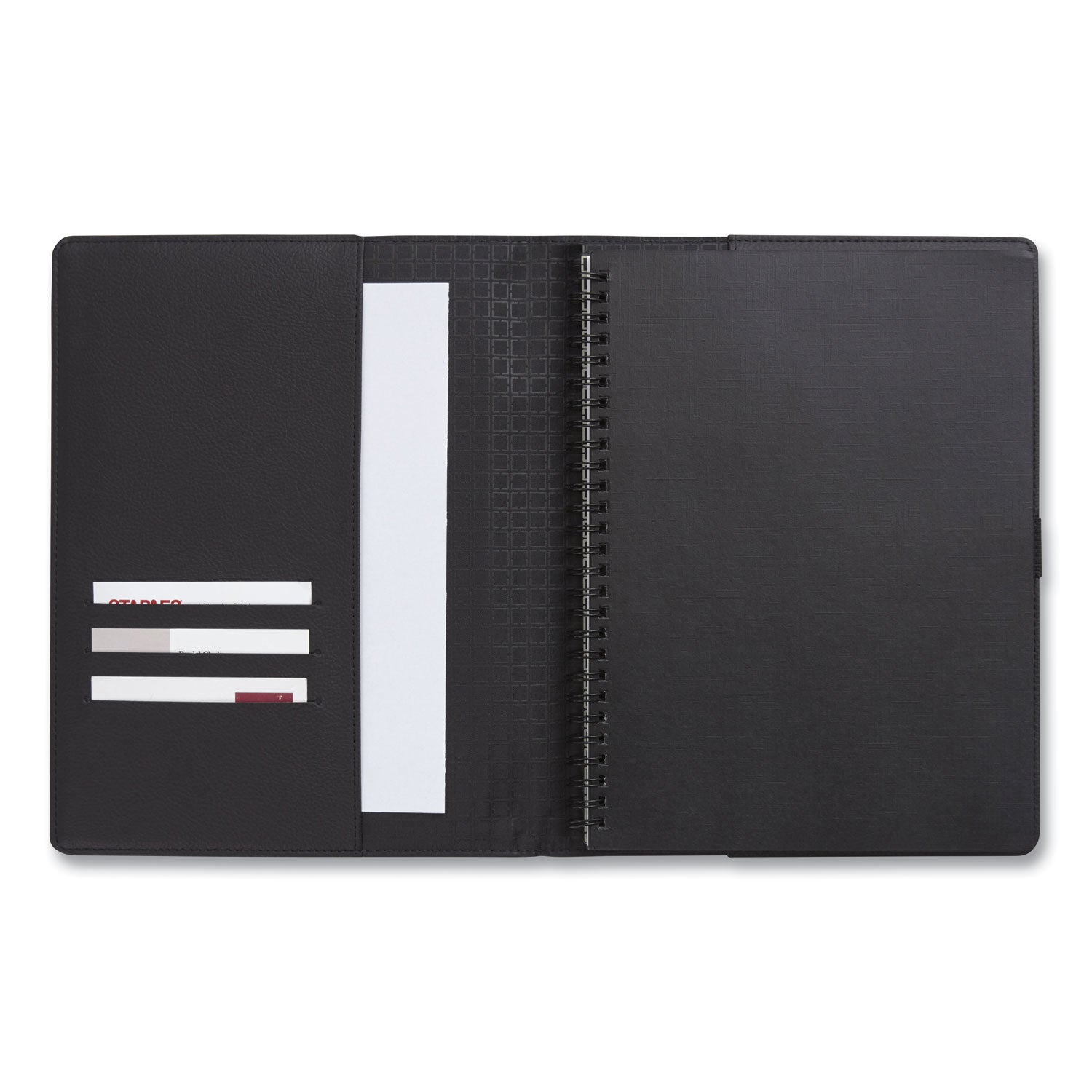 TRU RED™ Soft-Cover Notebook Folio Set, 1-Subject, Narrow Rule, Black Cover, (80) 9.5 x 6.5 Sheets