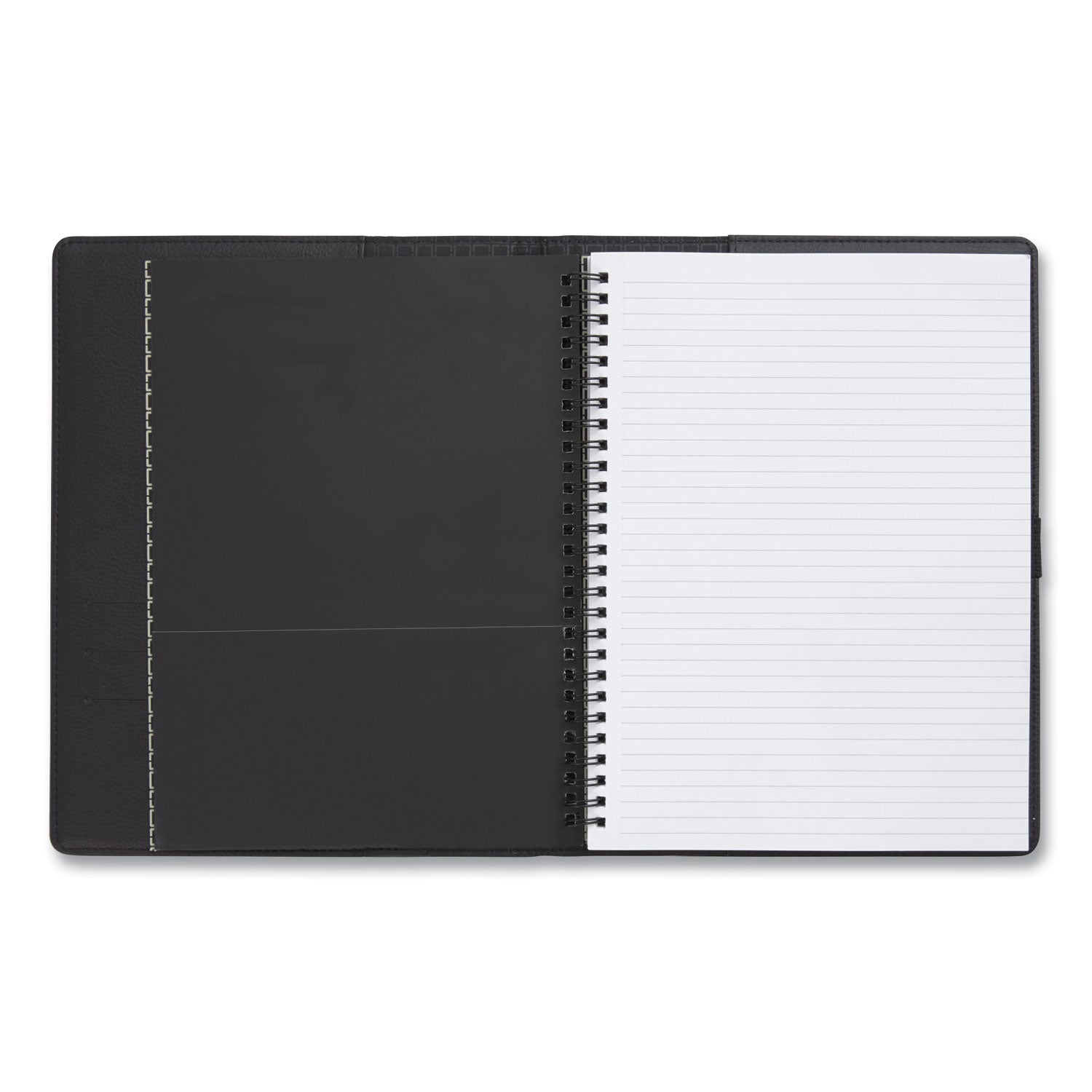 TRU RED™ Soft-Cover Notebook Folio Set, 1-Subject, Narrow Rule, Black Cover, (80) 9.5 x 6.5 Sheets