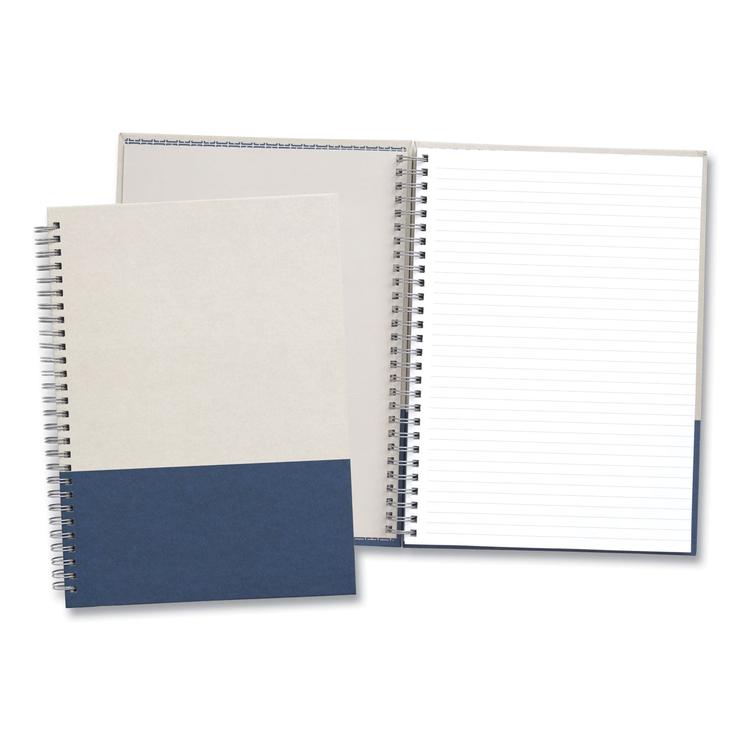 TRU RED™ Wirebound Hardcover Notebook, 1-Subject, Narrow Rule, Gray/Blue Cover, (80) 9.5 x 6.5 Sheets