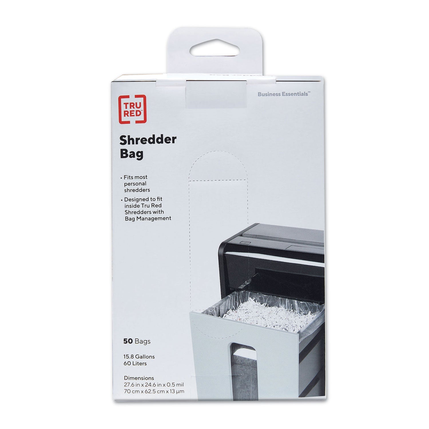 TRU RED™ SHREDDER BAGS, 15.8 GAL CAPACITY, 50/BOX
