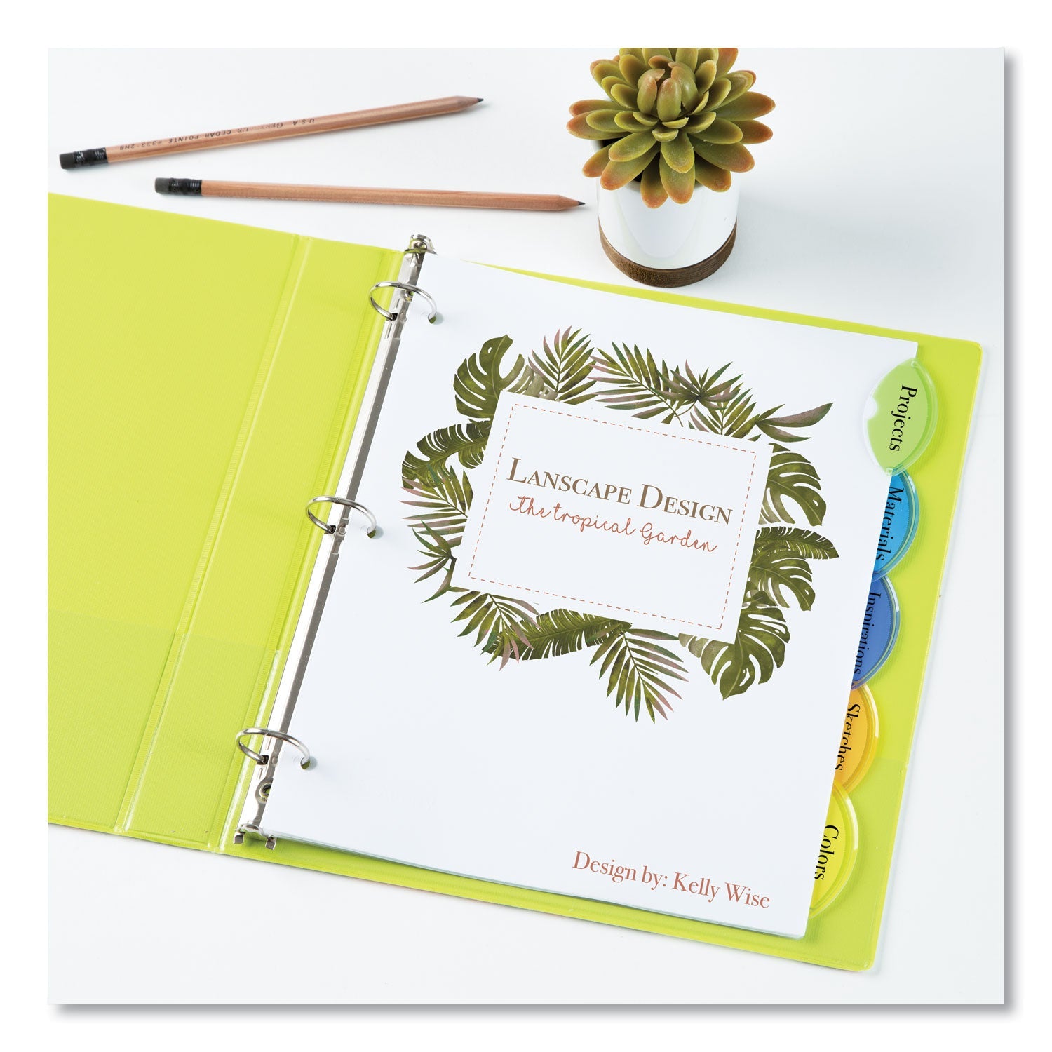 Avery® Insertable Style Edge Tab Plastic Dividers, 5-Tab, 11 X 8.5, Translucent, 1 Set