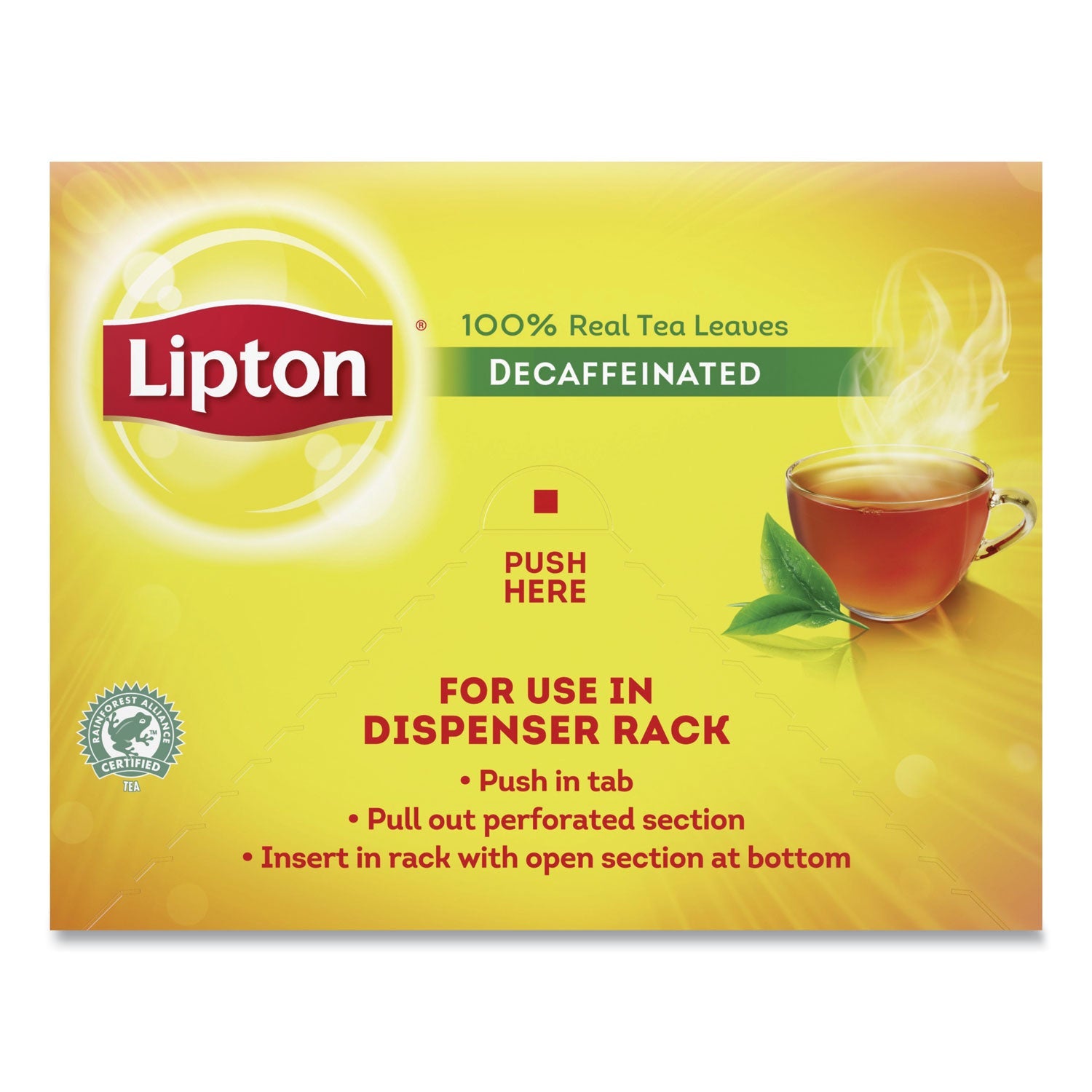 Lipton® Tea Bags, Decaffeinated, 72/box