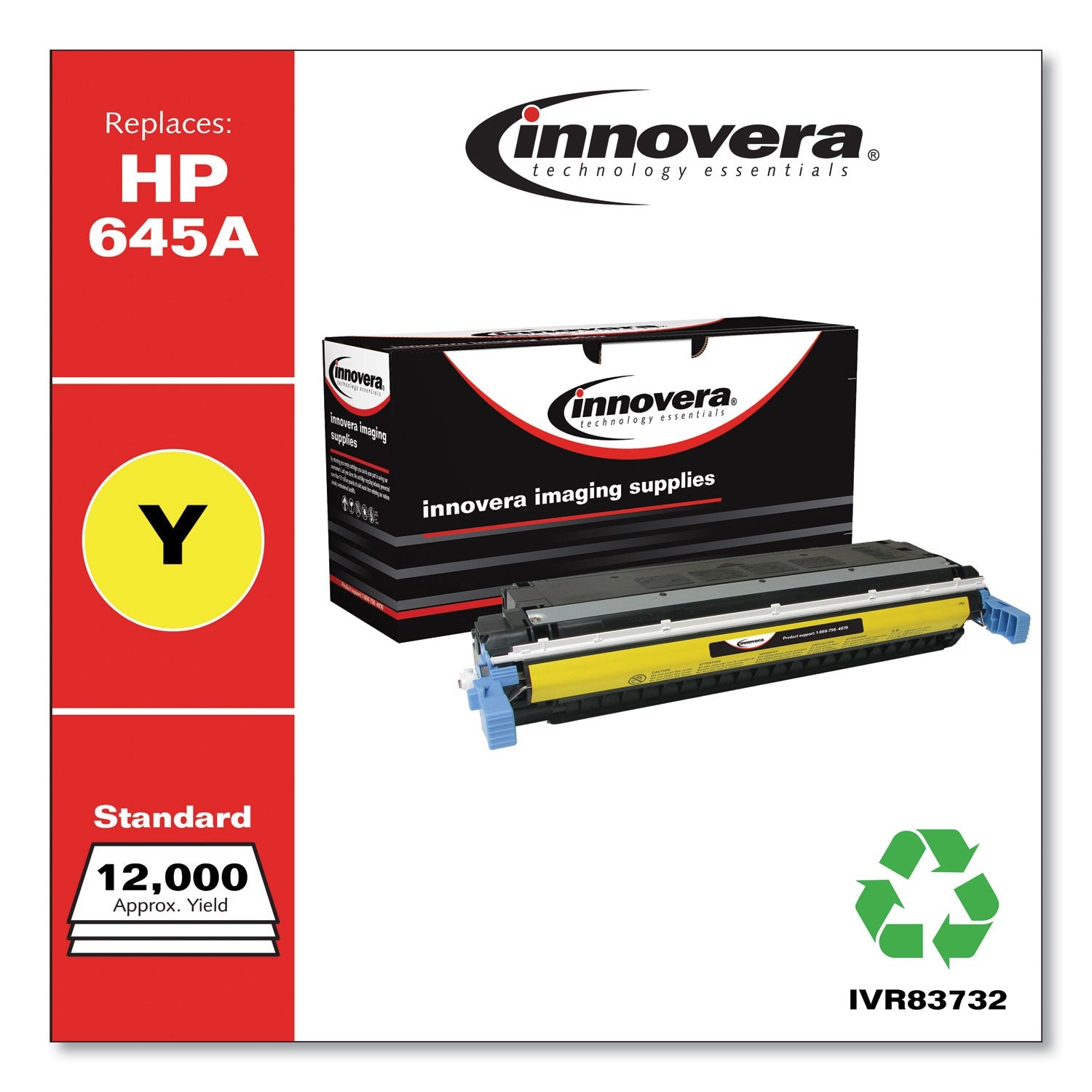 Innovera® Remanufactured Yellow Toner, Replacement for 645A (C9732A), 12,000 Page-Yield - Bloom Skins