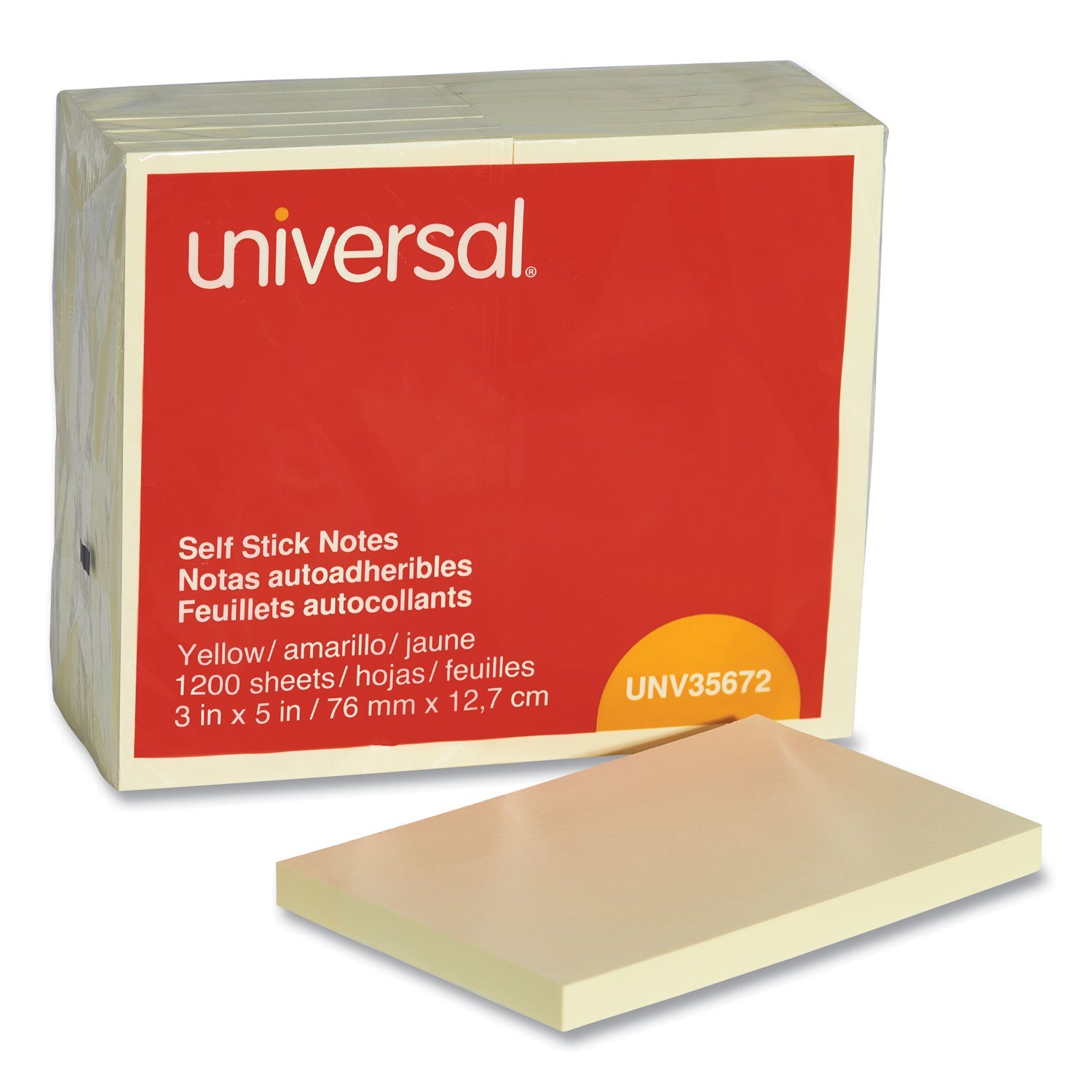 Self-Stick Note Pads | 3x5, Yellow, 12-Pads